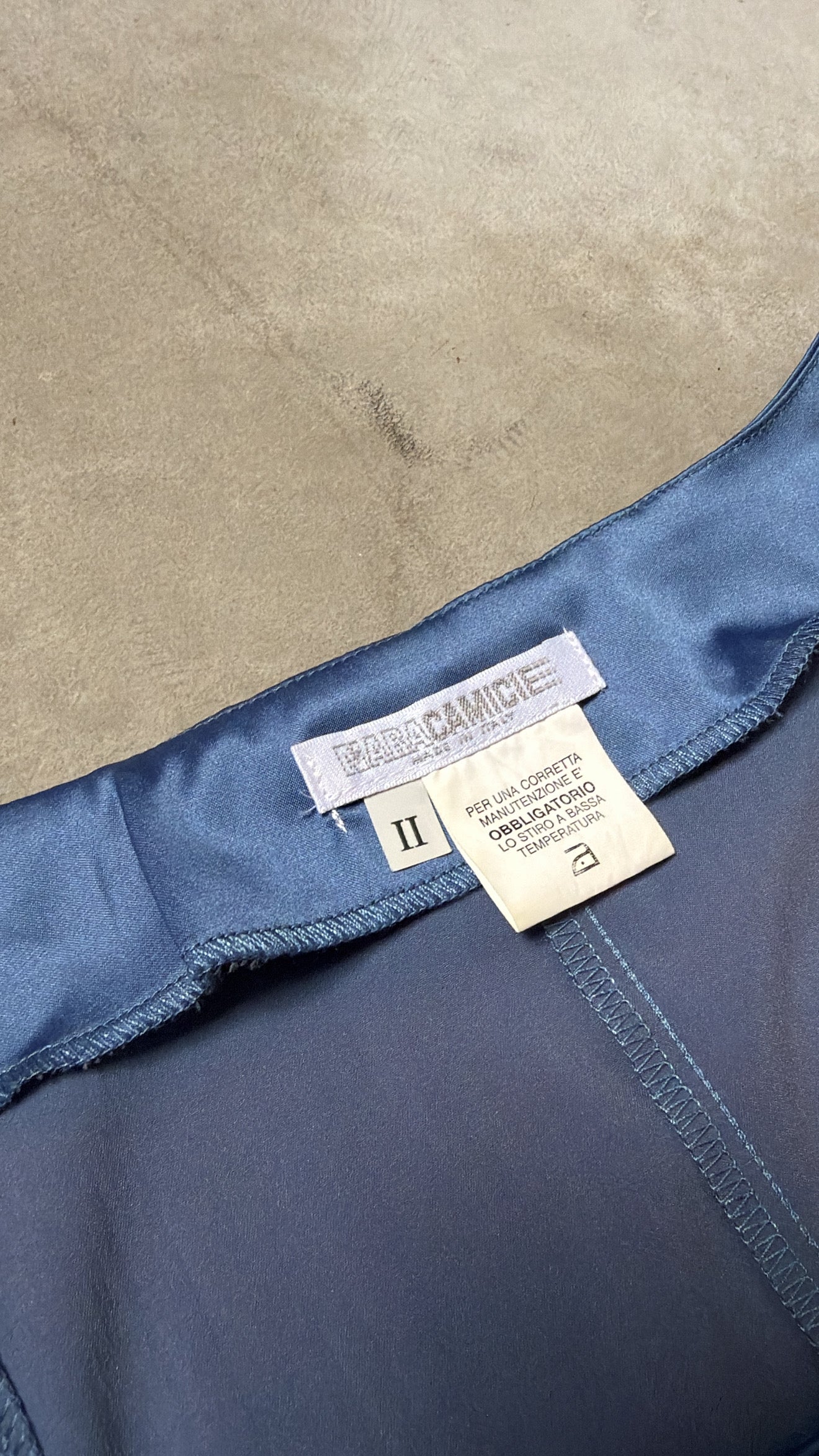 Nara Camicie Blue Satin Corset Top