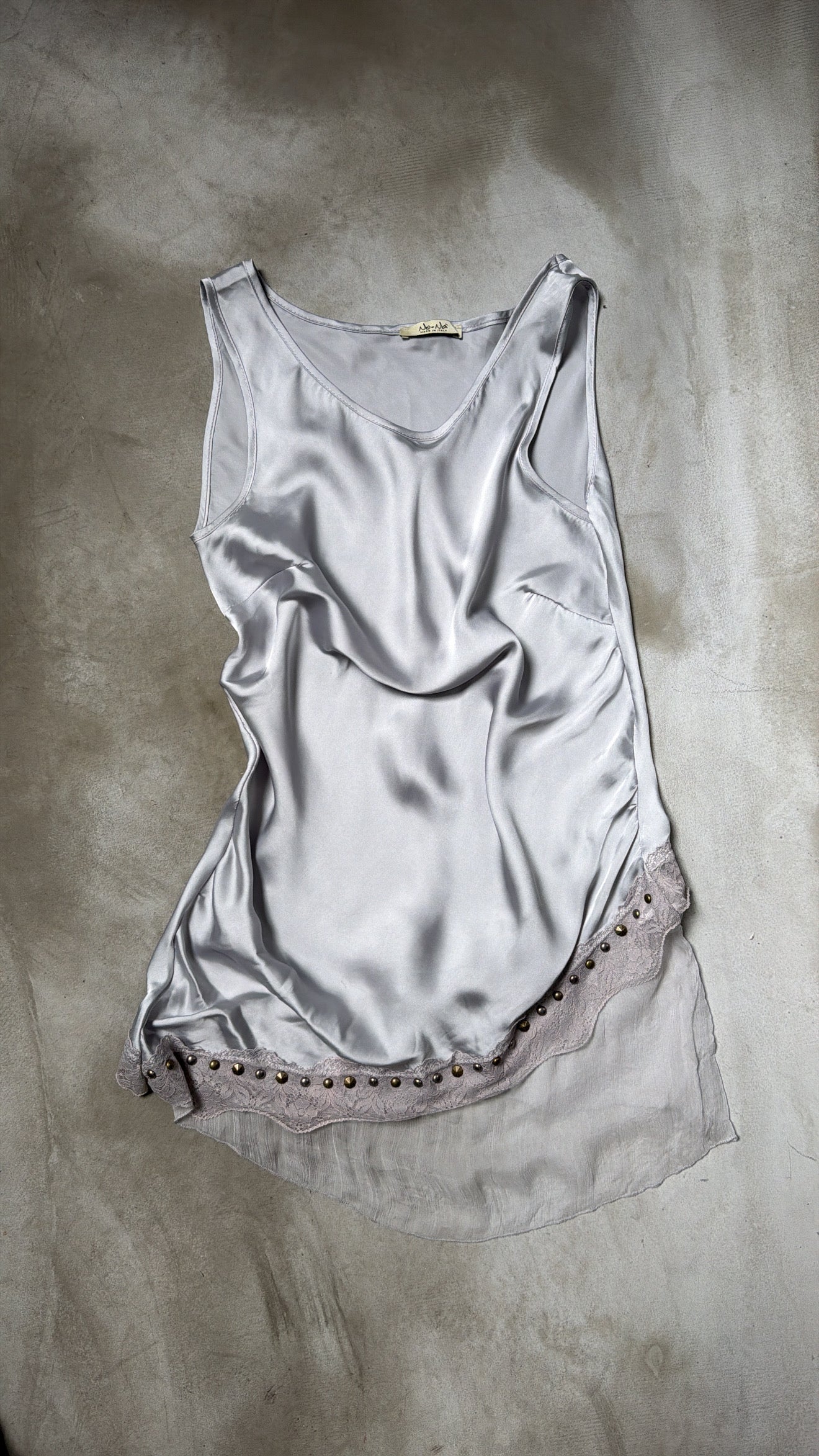 Italian-made Silk Grey Dress