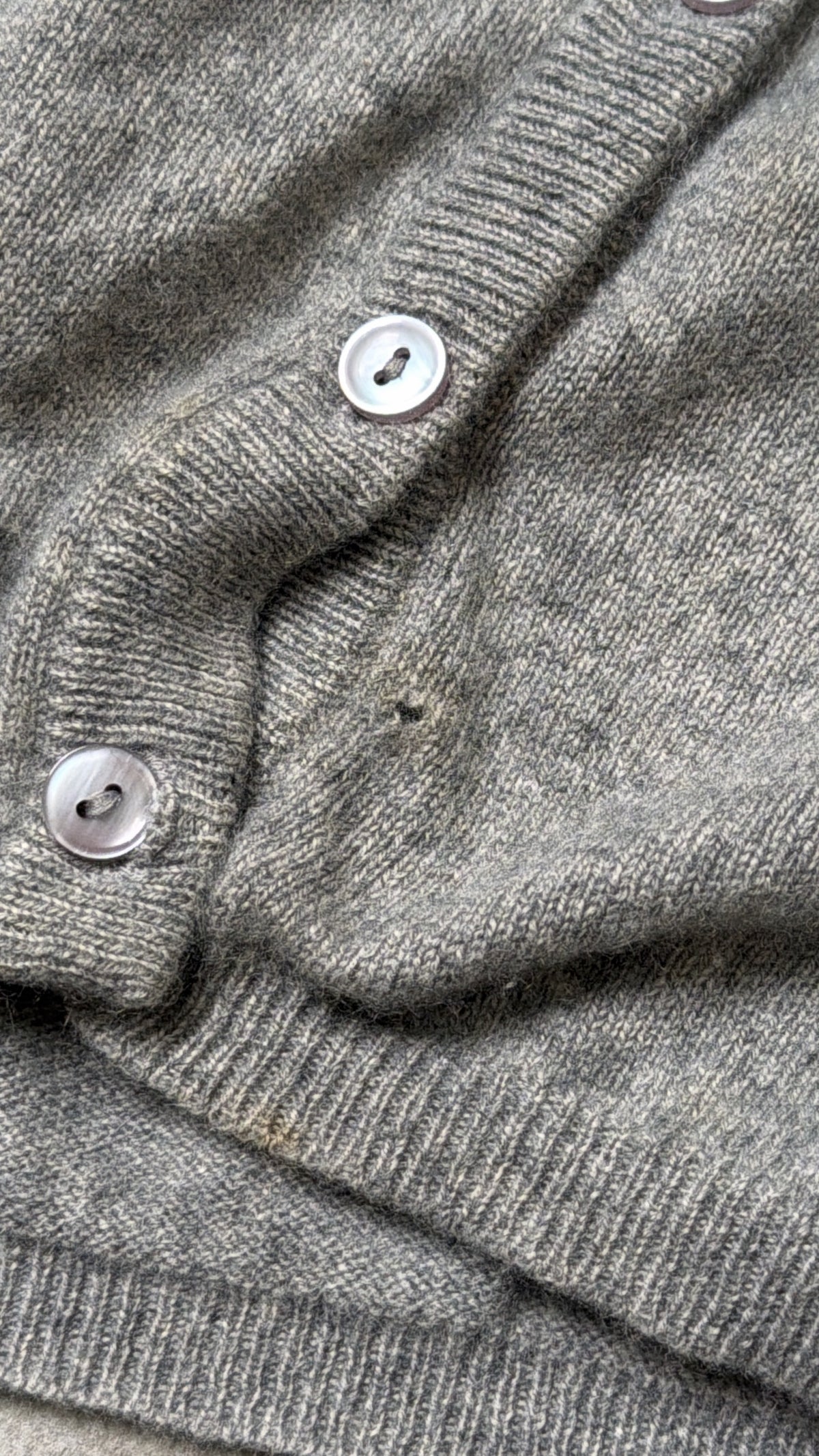Grey Cashmere Cardigan