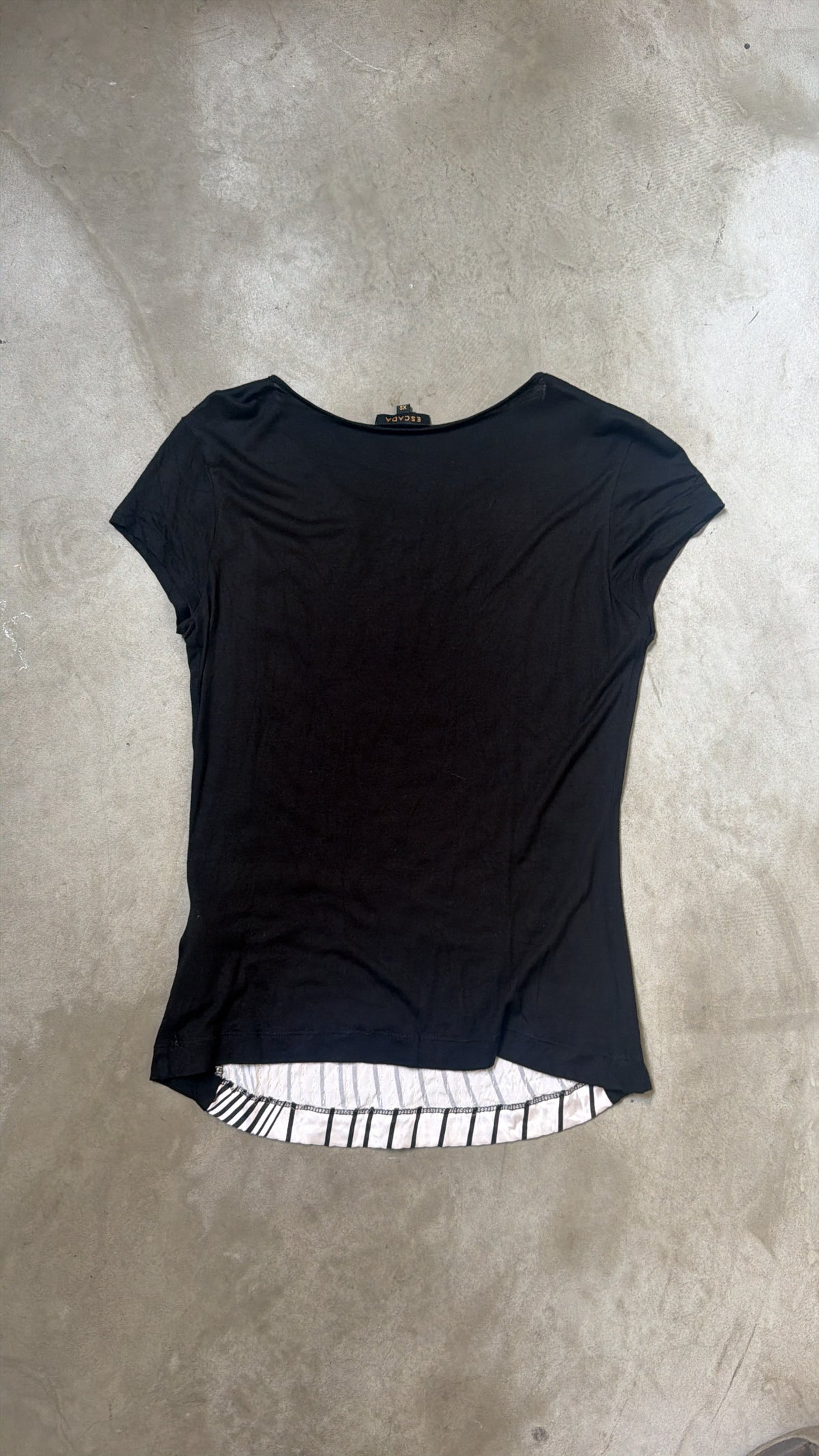 Black Sequin Graphic Top