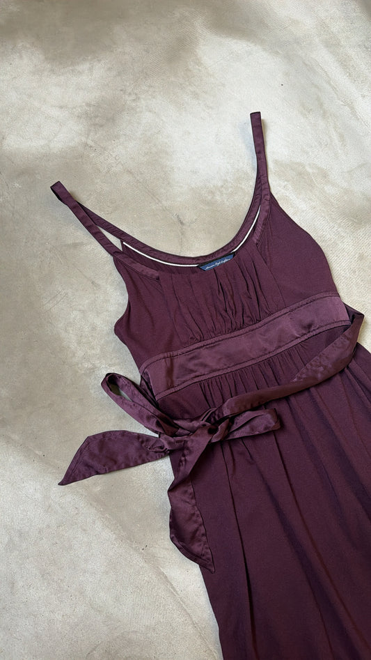 Wine Red Cotton dress