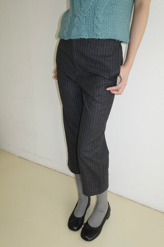 Comme des Garçons pinsrtipe wool cropped pants