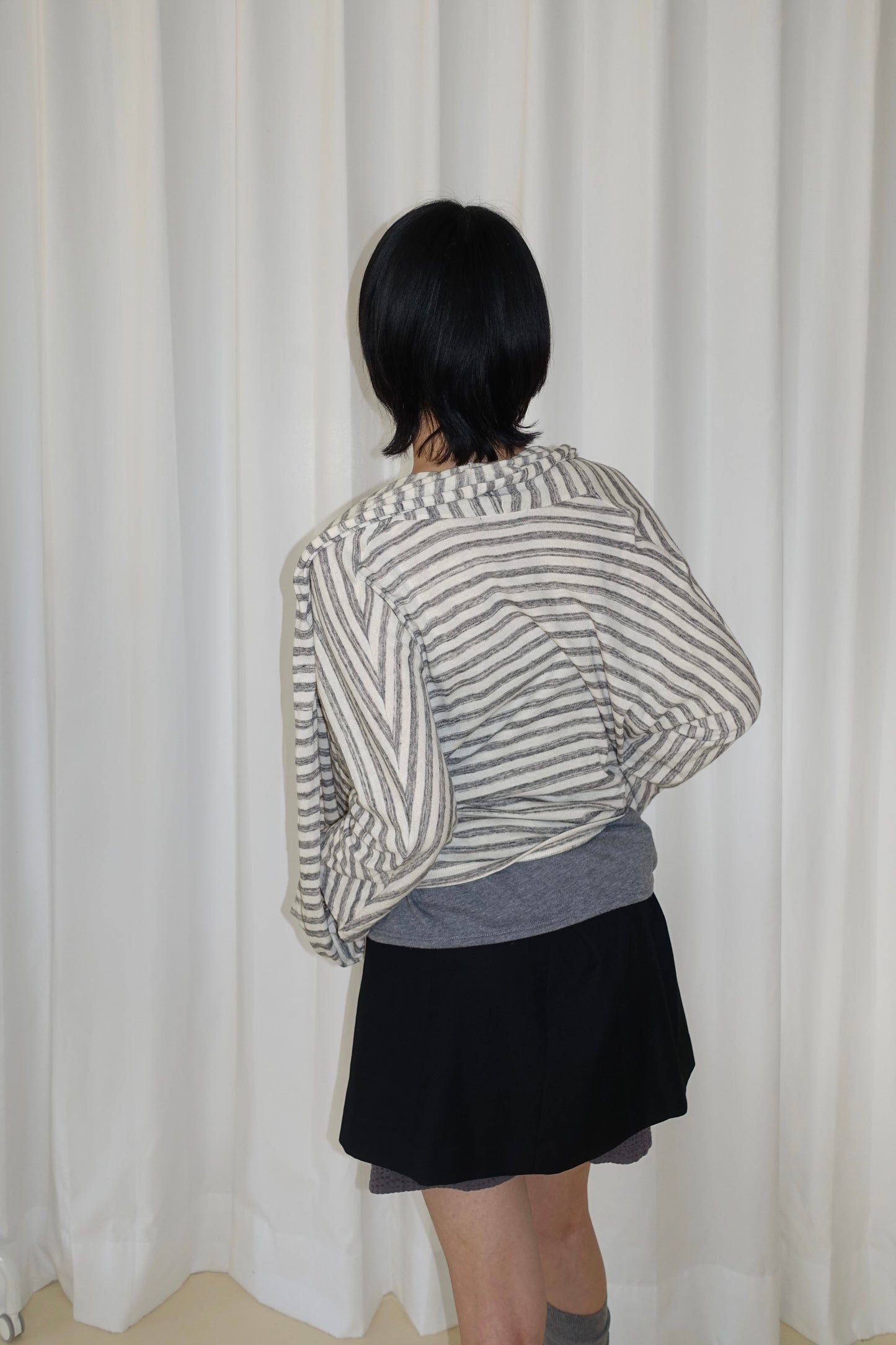 Y's for living grey striped top