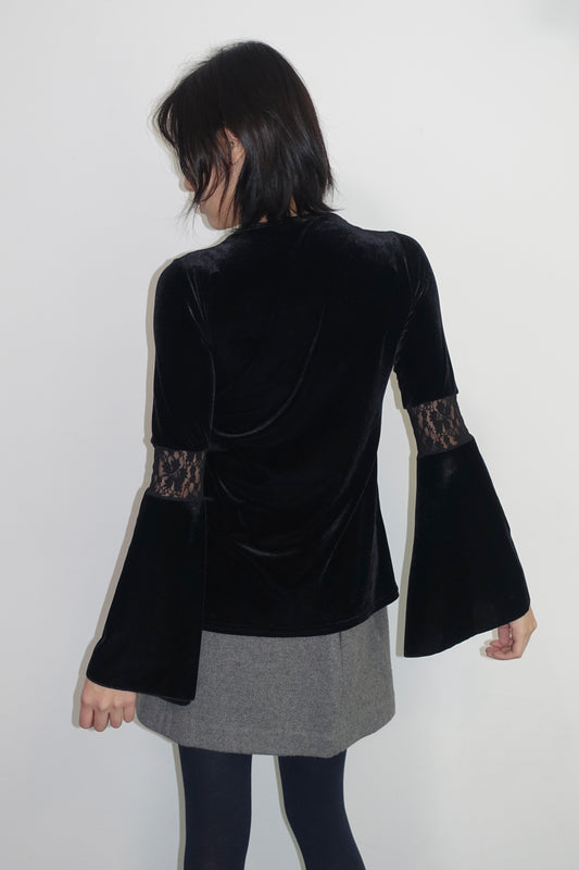 Morgan black lace top