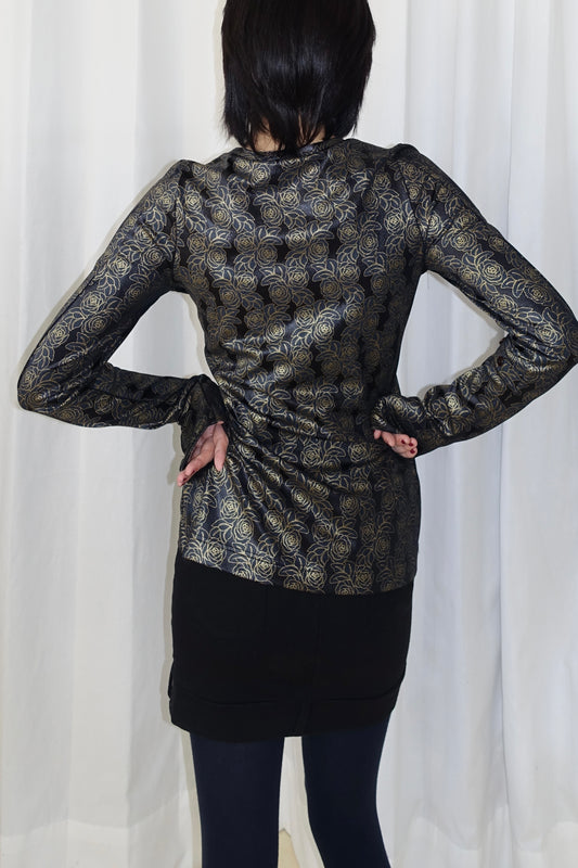 Helmut Lang rose print top