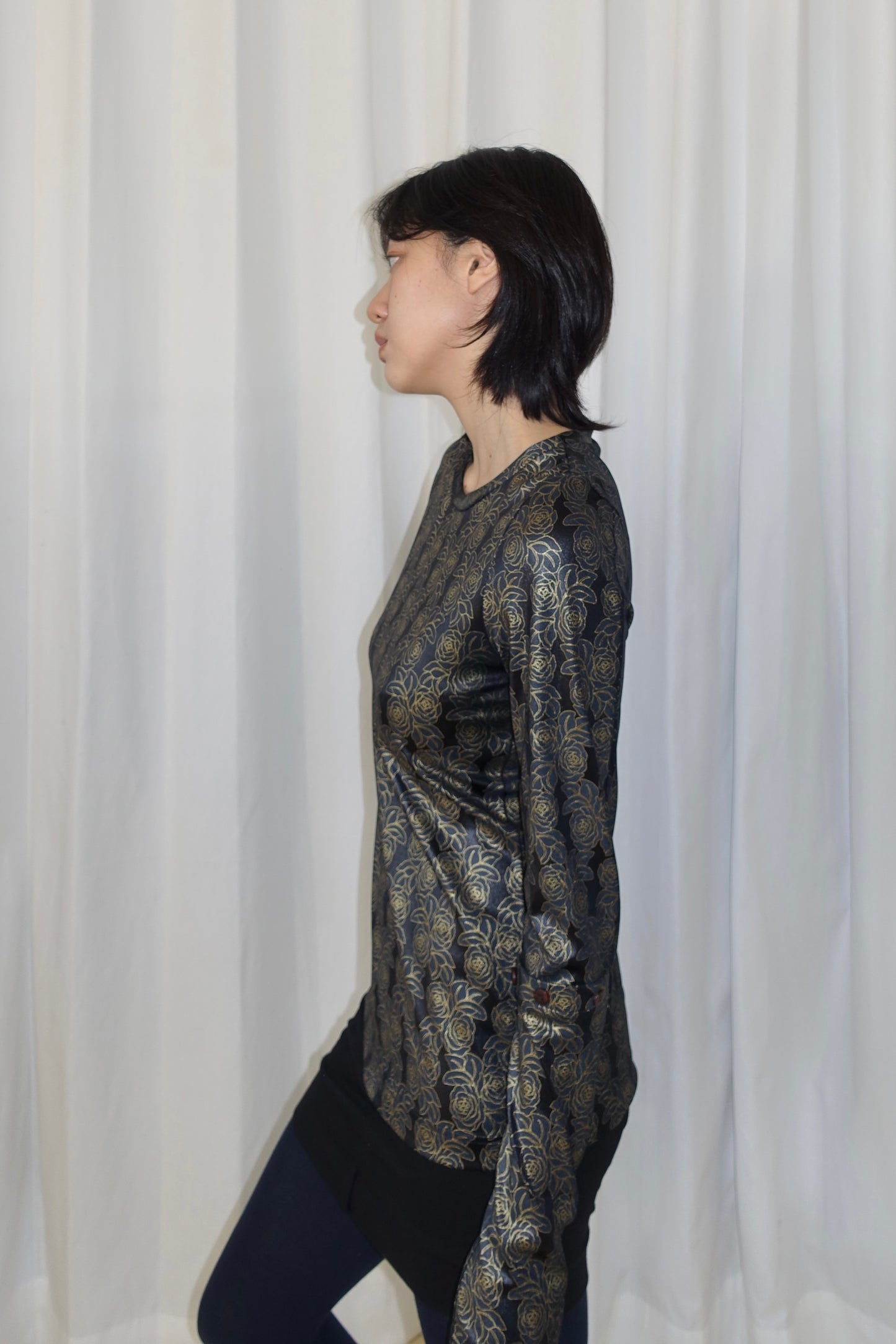 Helmut Lang rose print top