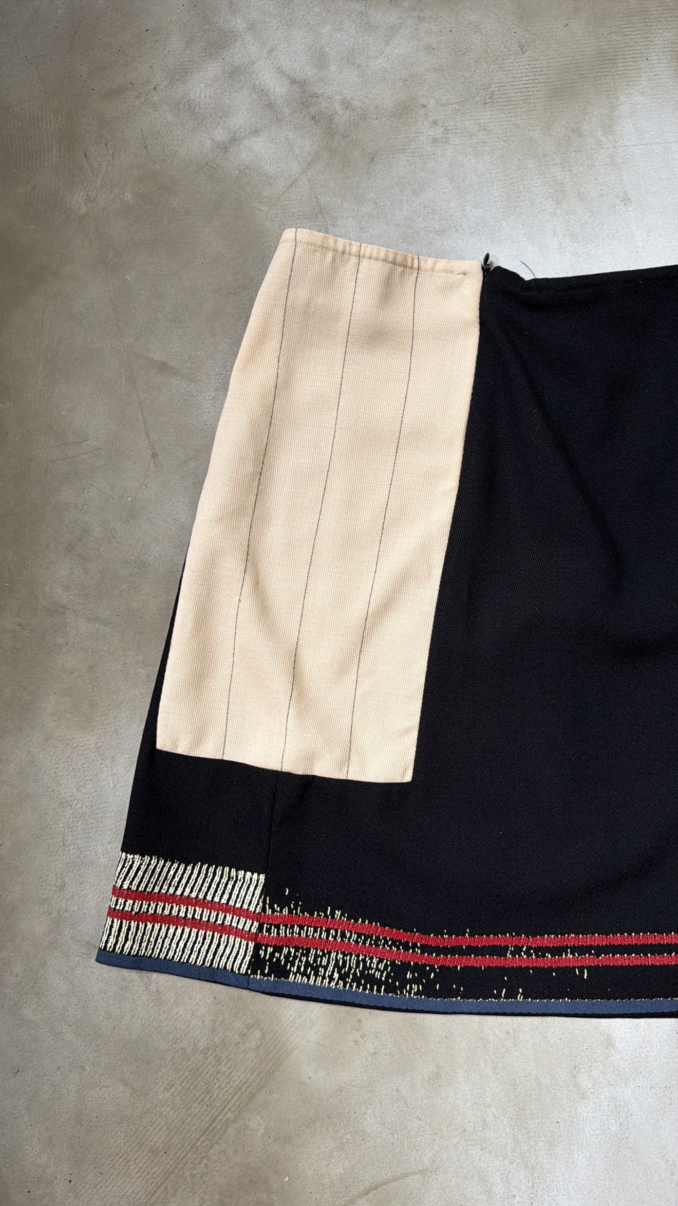 Geometric Line Print Midi Skirt