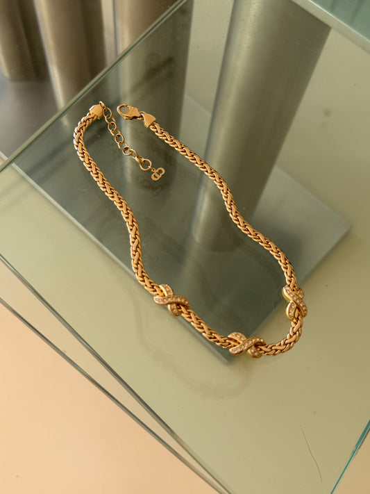 Vintage Dior gold-tone 紐結項鍊