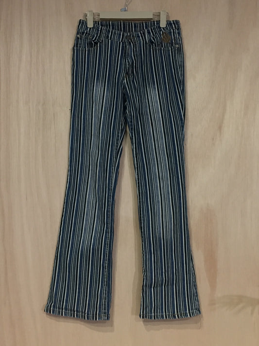 Blue Striped Flares條紋喇叭褲