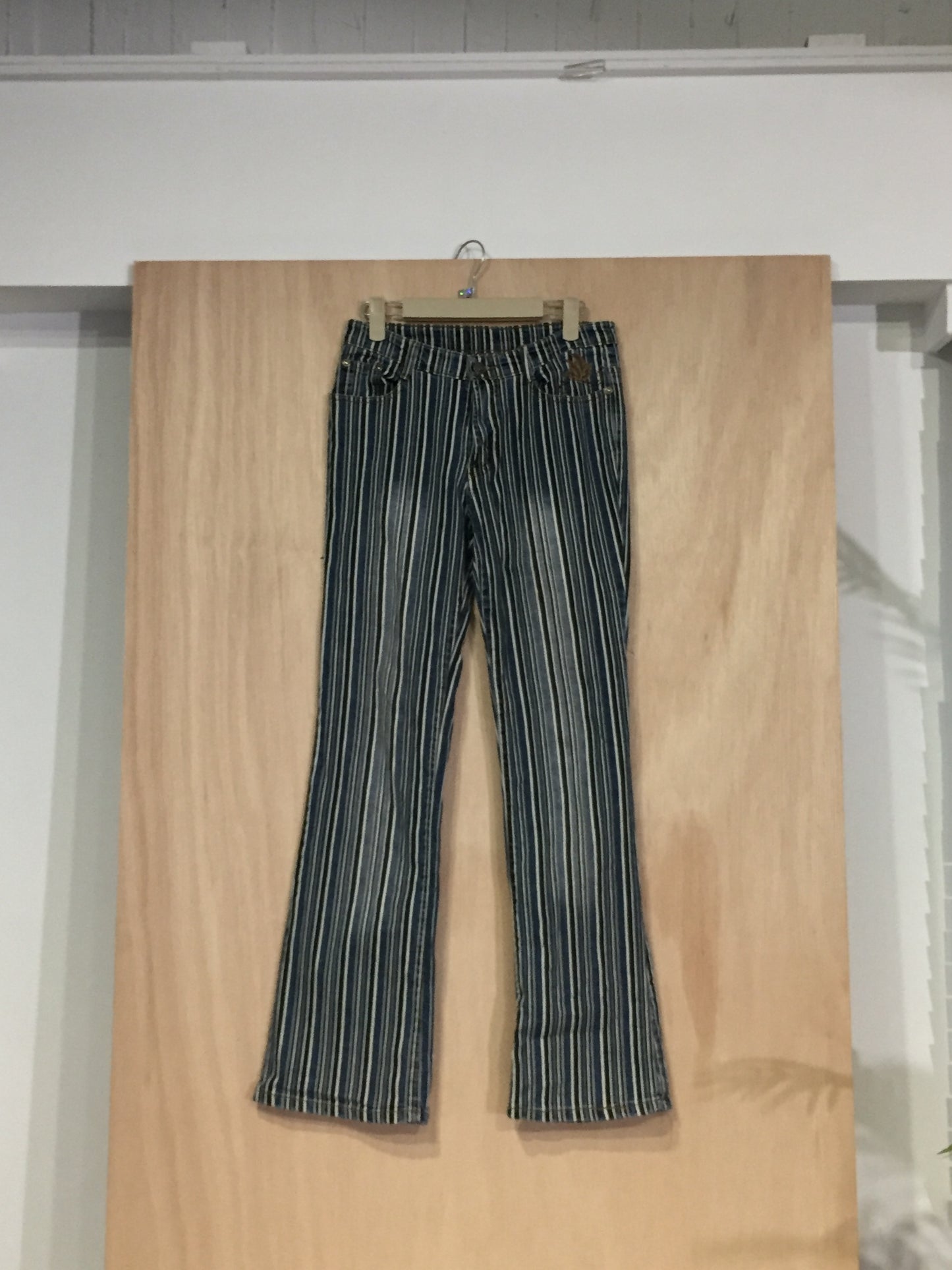 Blue Striped Flares條紋喇叭褲