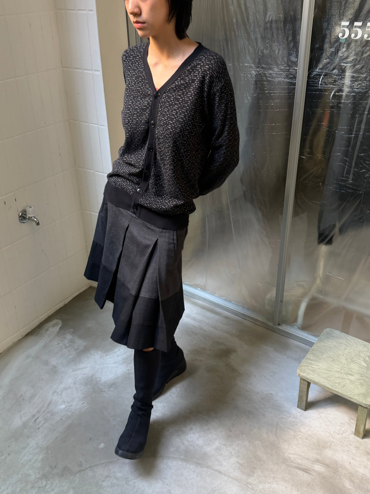 Agnes b. Black Knit Cardigan