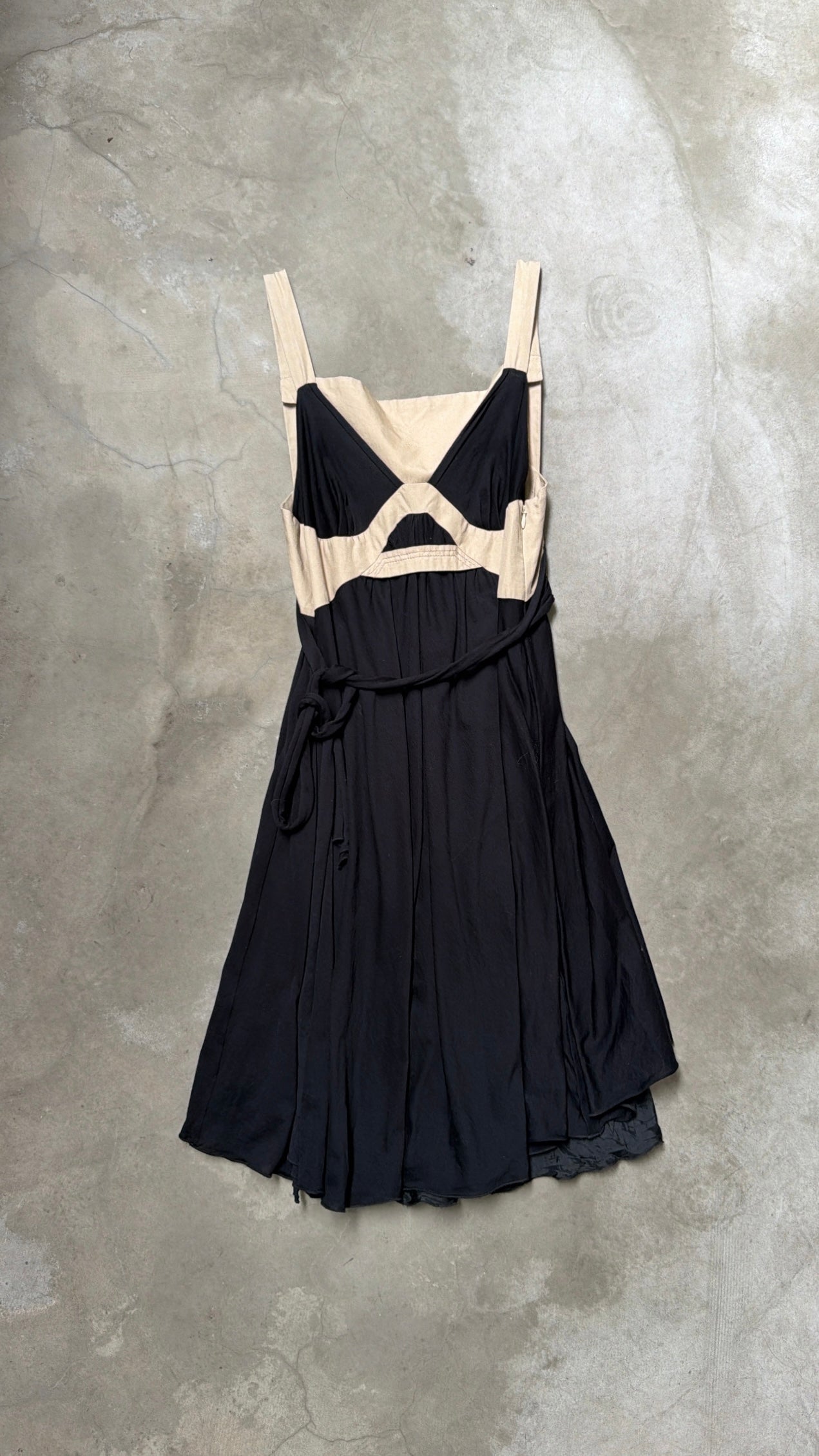 Albert Ferreti Black&Beige Cotton Dress