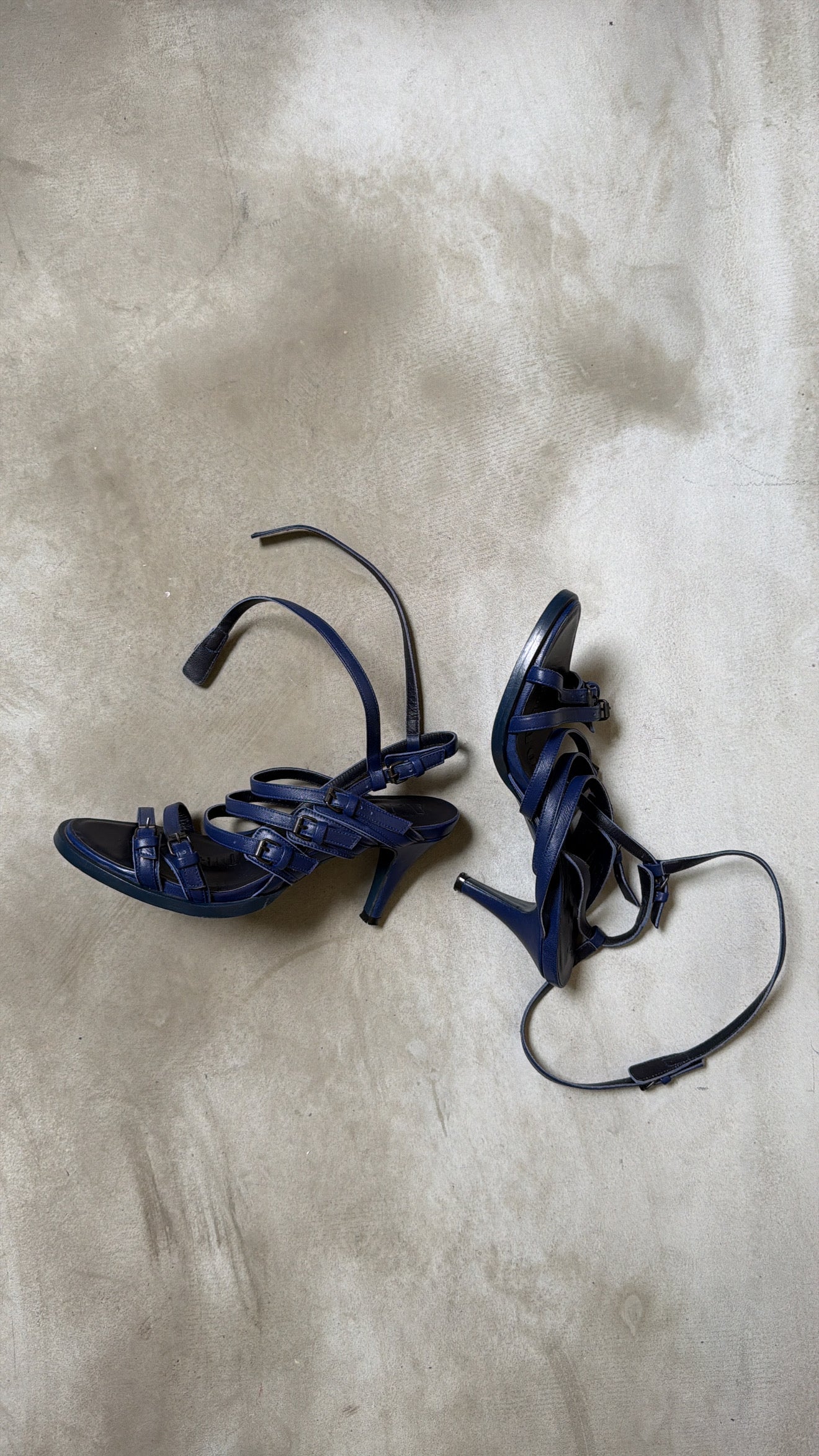 A.F. Vandevorst Blue Leather Heels
