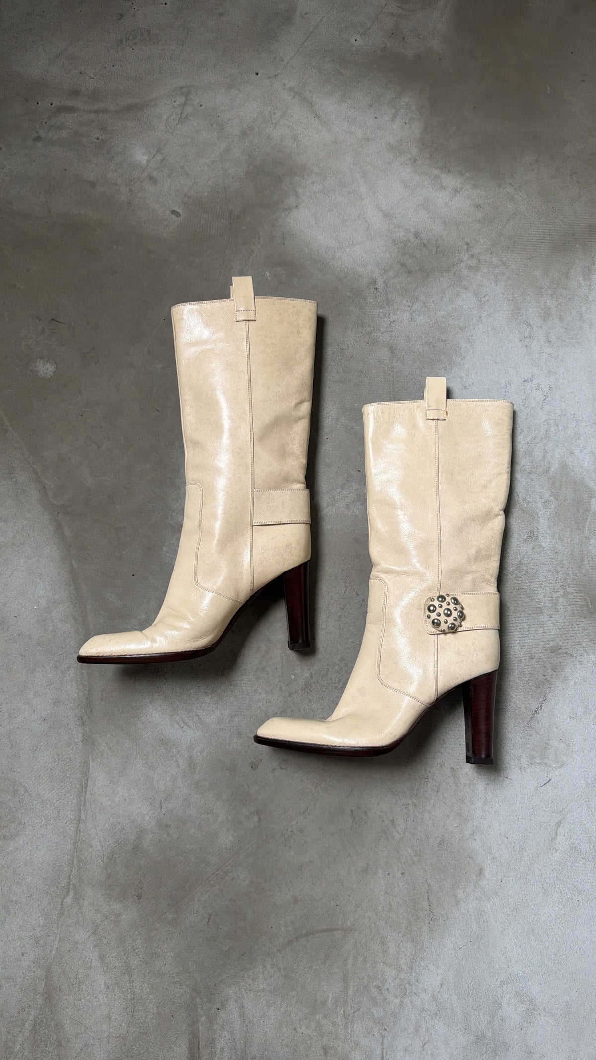 White Leather Boots