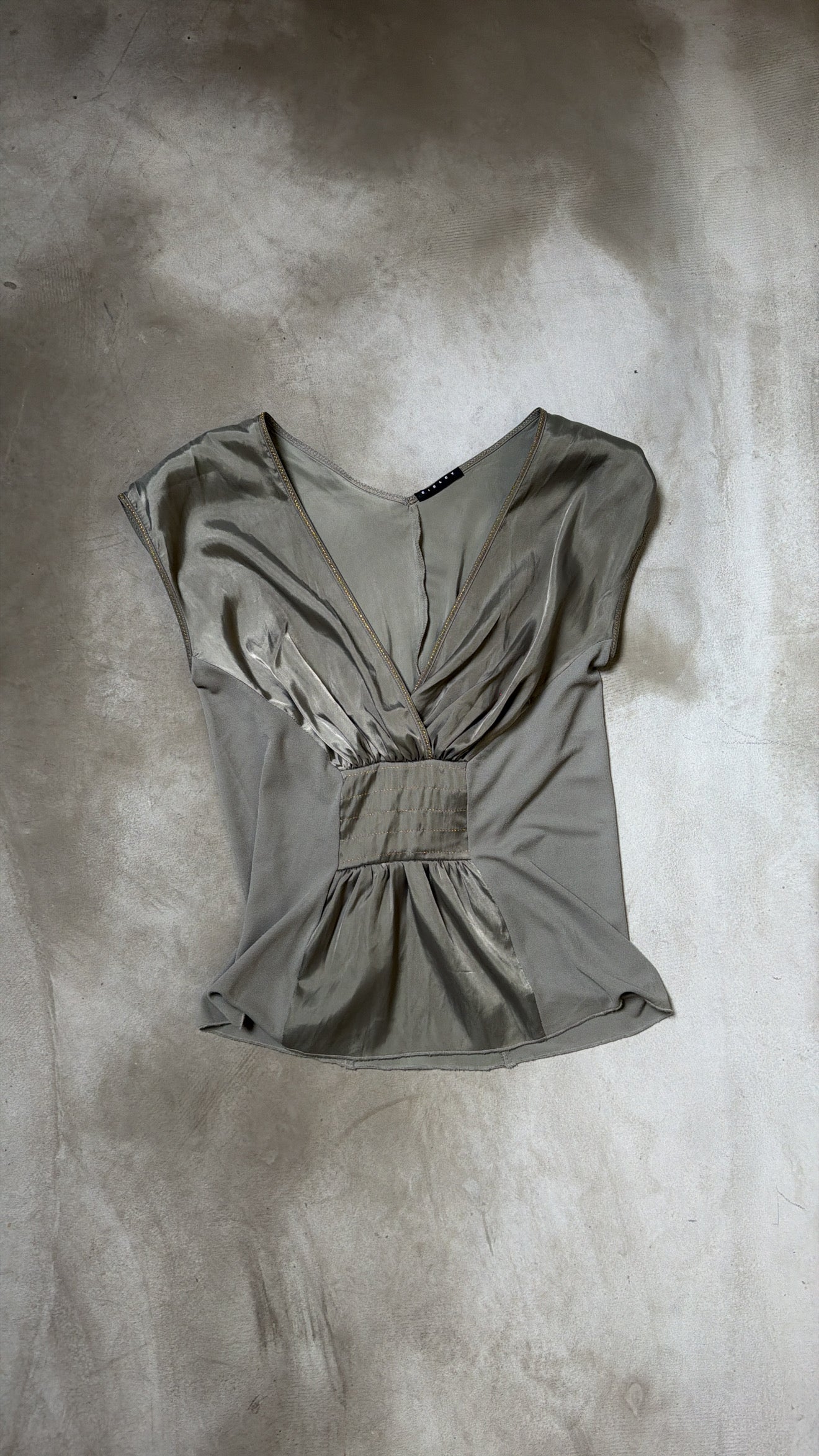 Sage Green Silk Top
