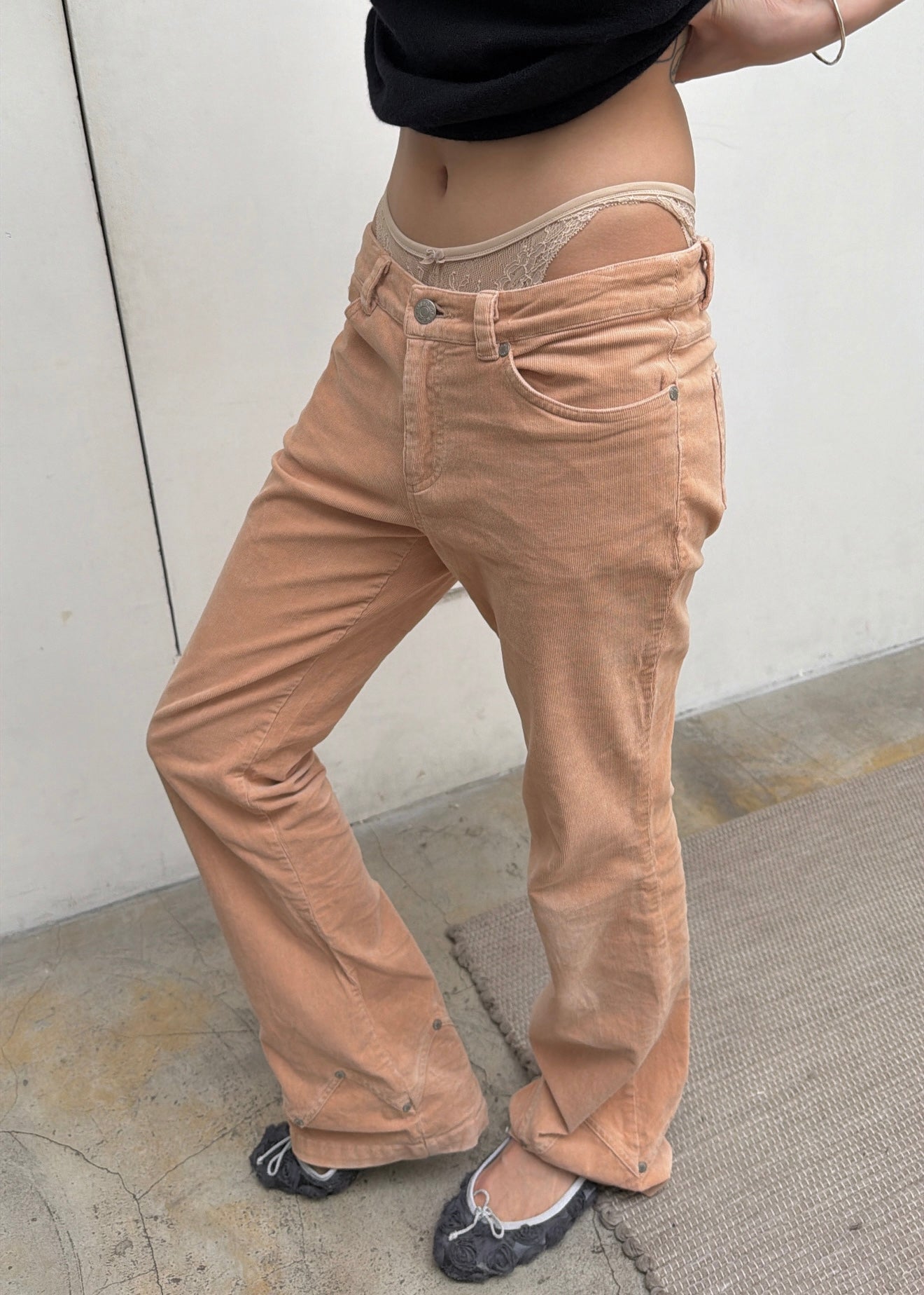 Corduroy flared pants