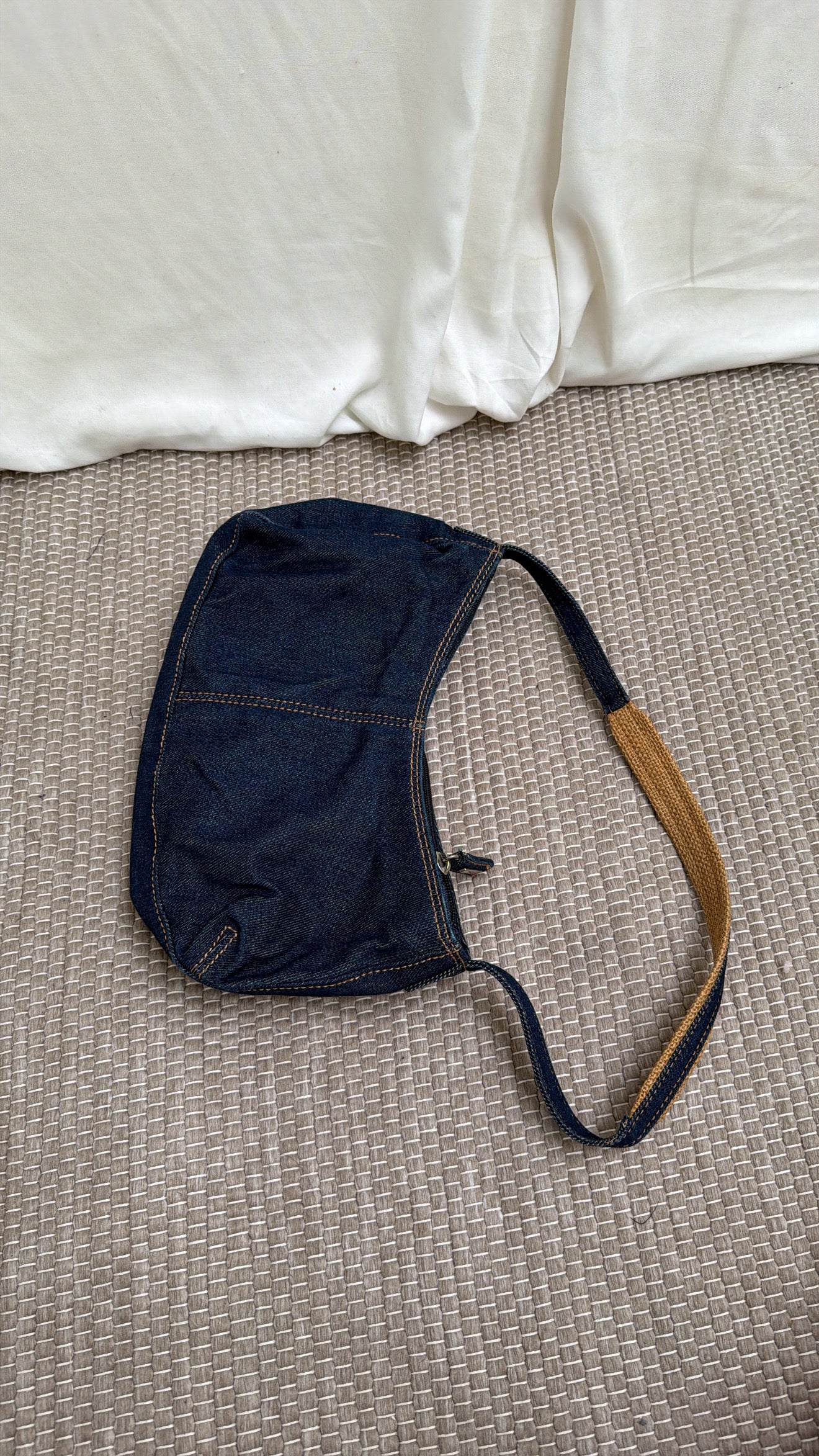 GUESS denim shoulder bag