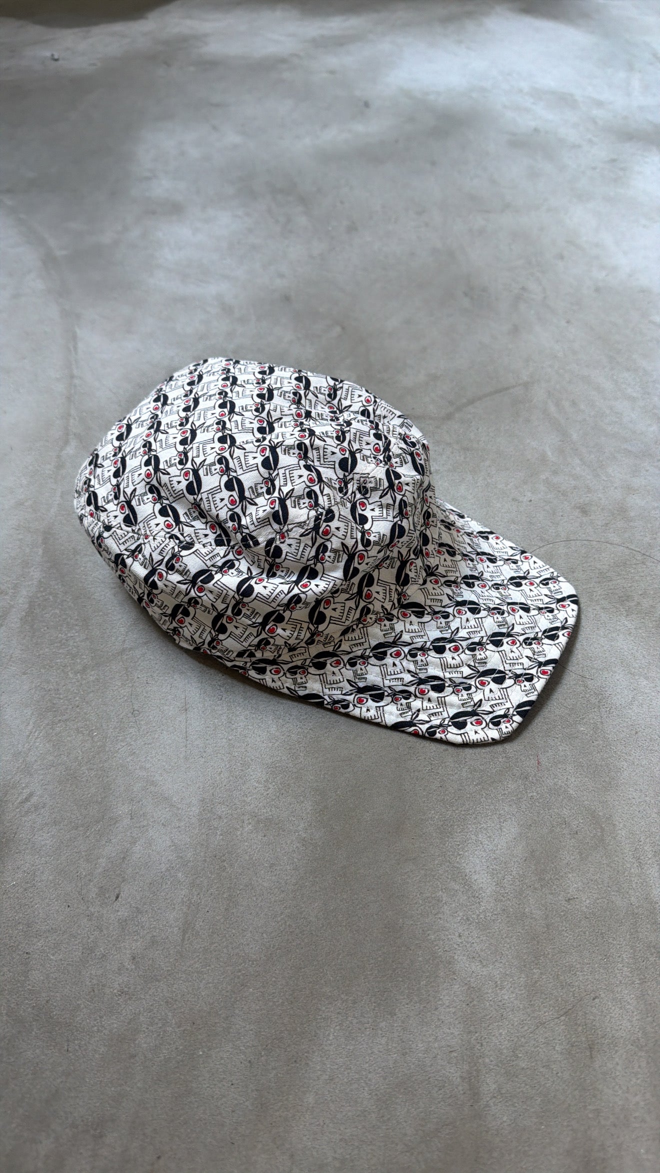 Italian All-Over Skull Print Cap
