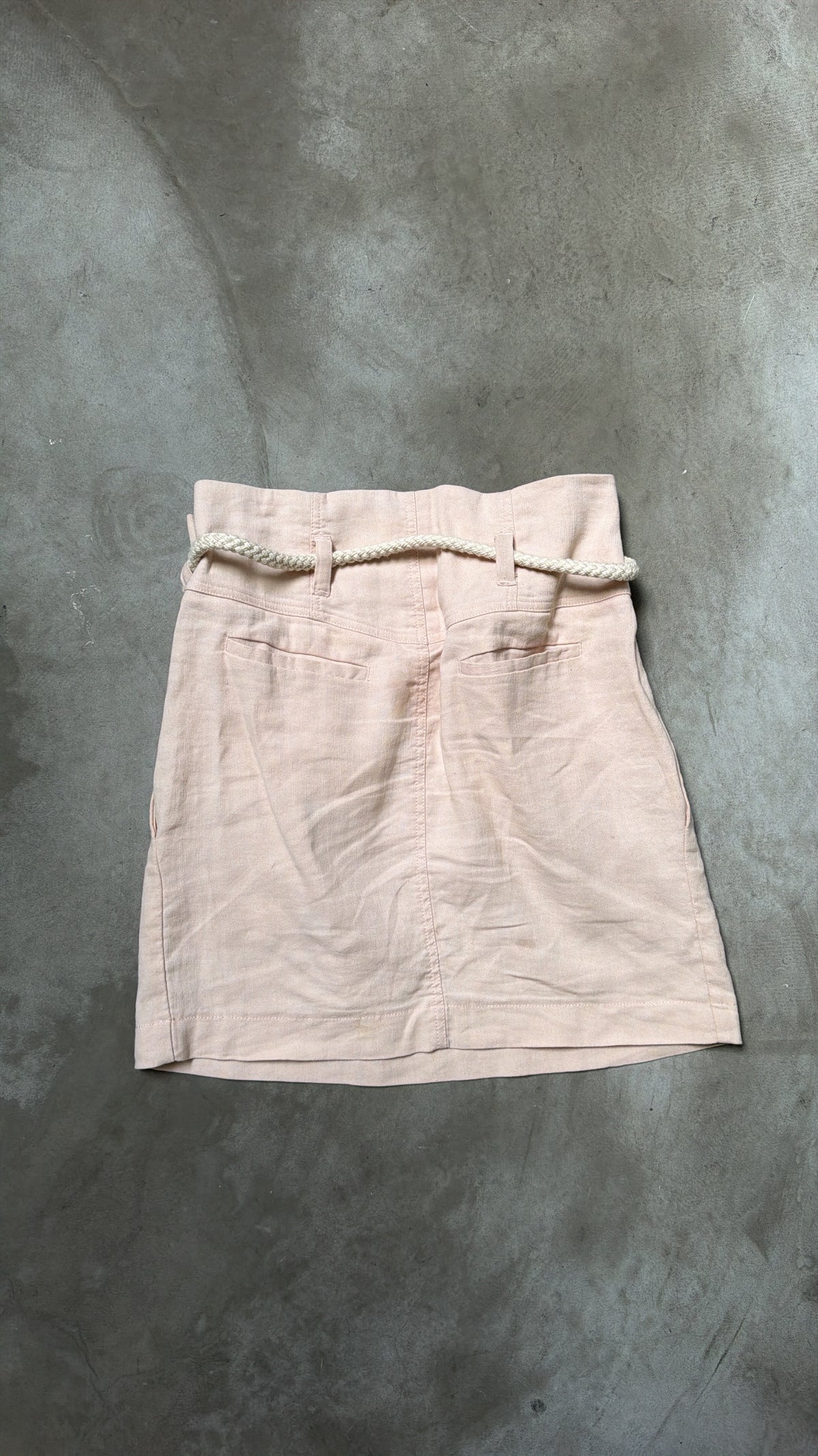 See by Chloé Pale Pink Rope-Tie Mini Skirt