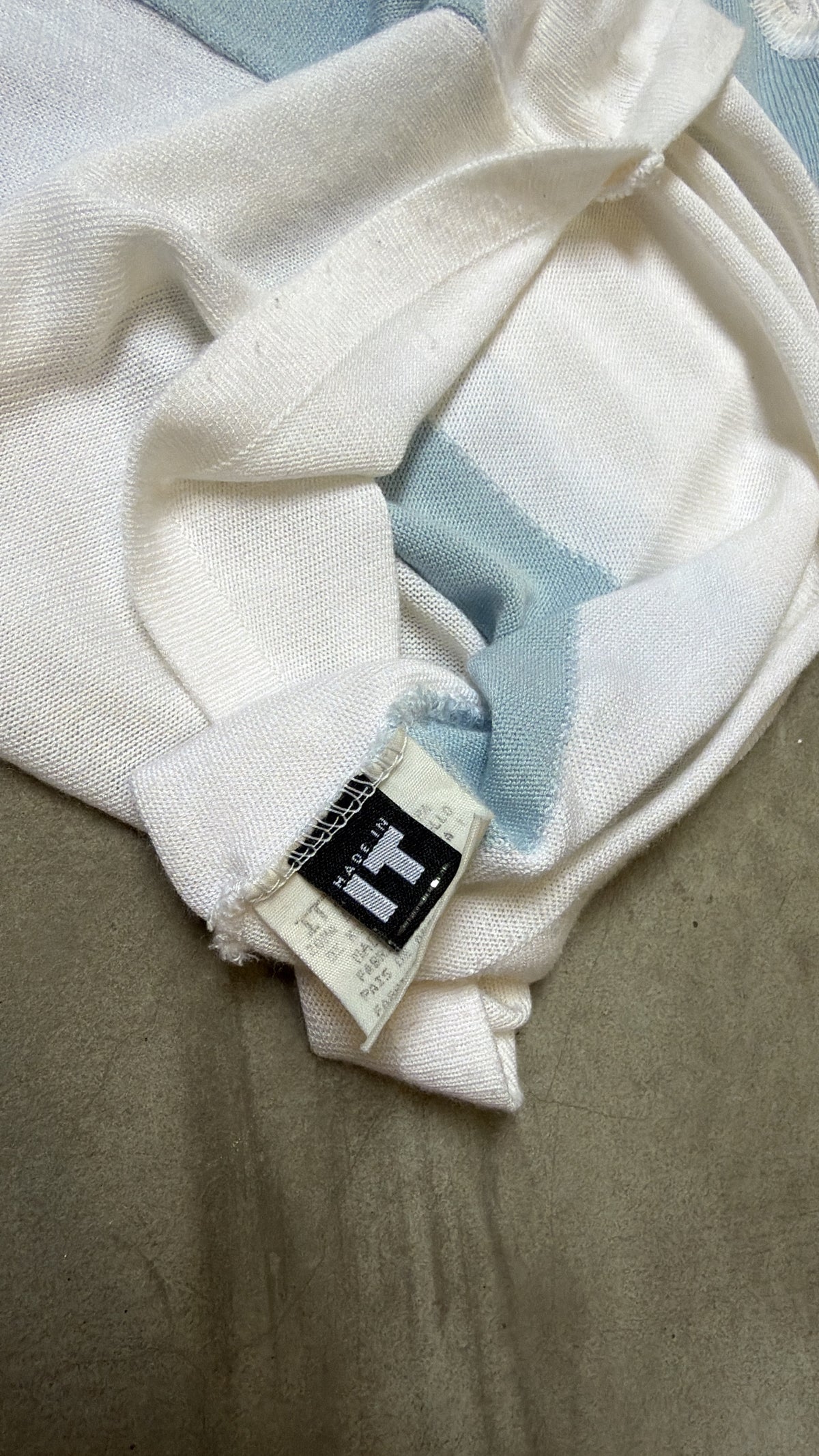 Versace Blue & White Stripe Knit Vest