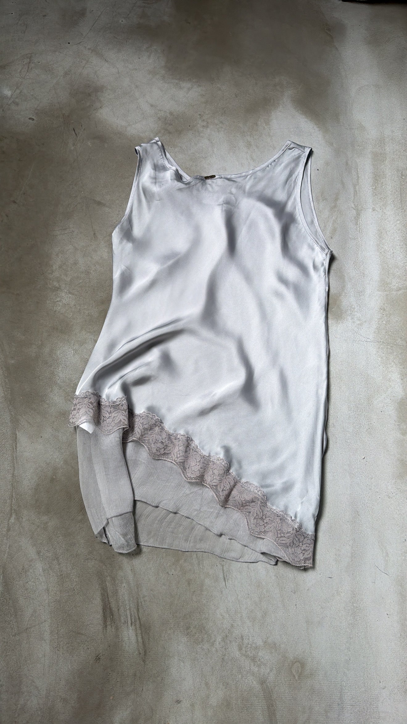 Italian-made Silk Grey Dress