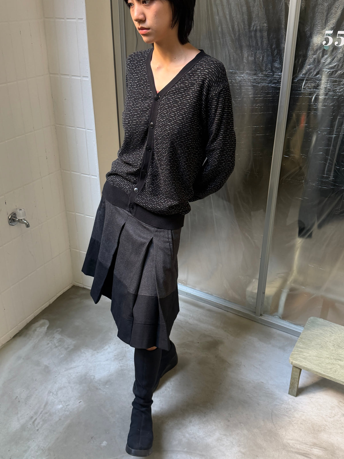 Agnes b. Black Knit Cardigan