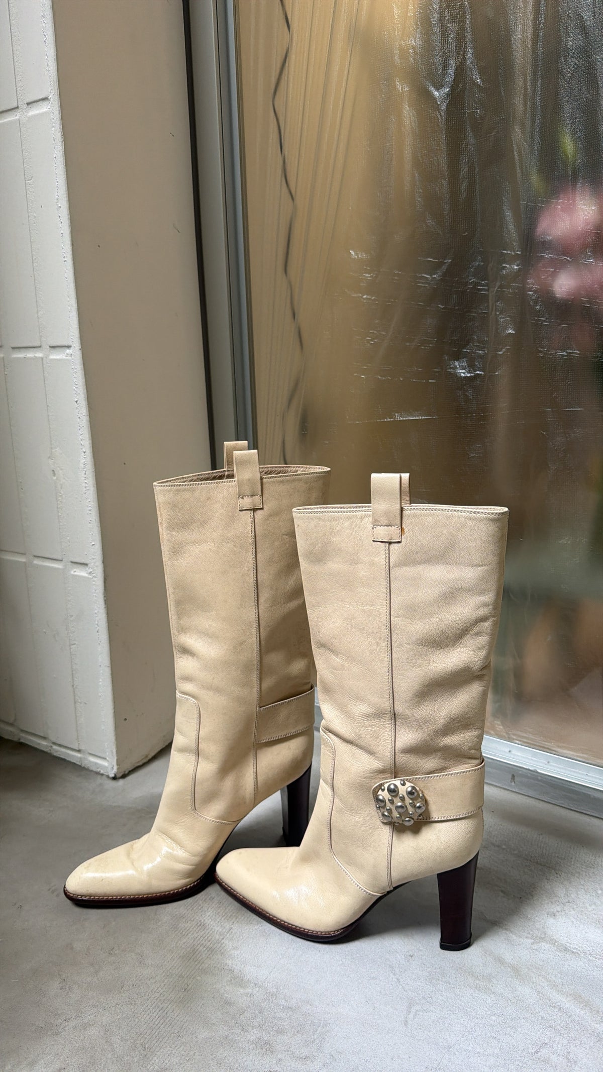 White Leather Boots