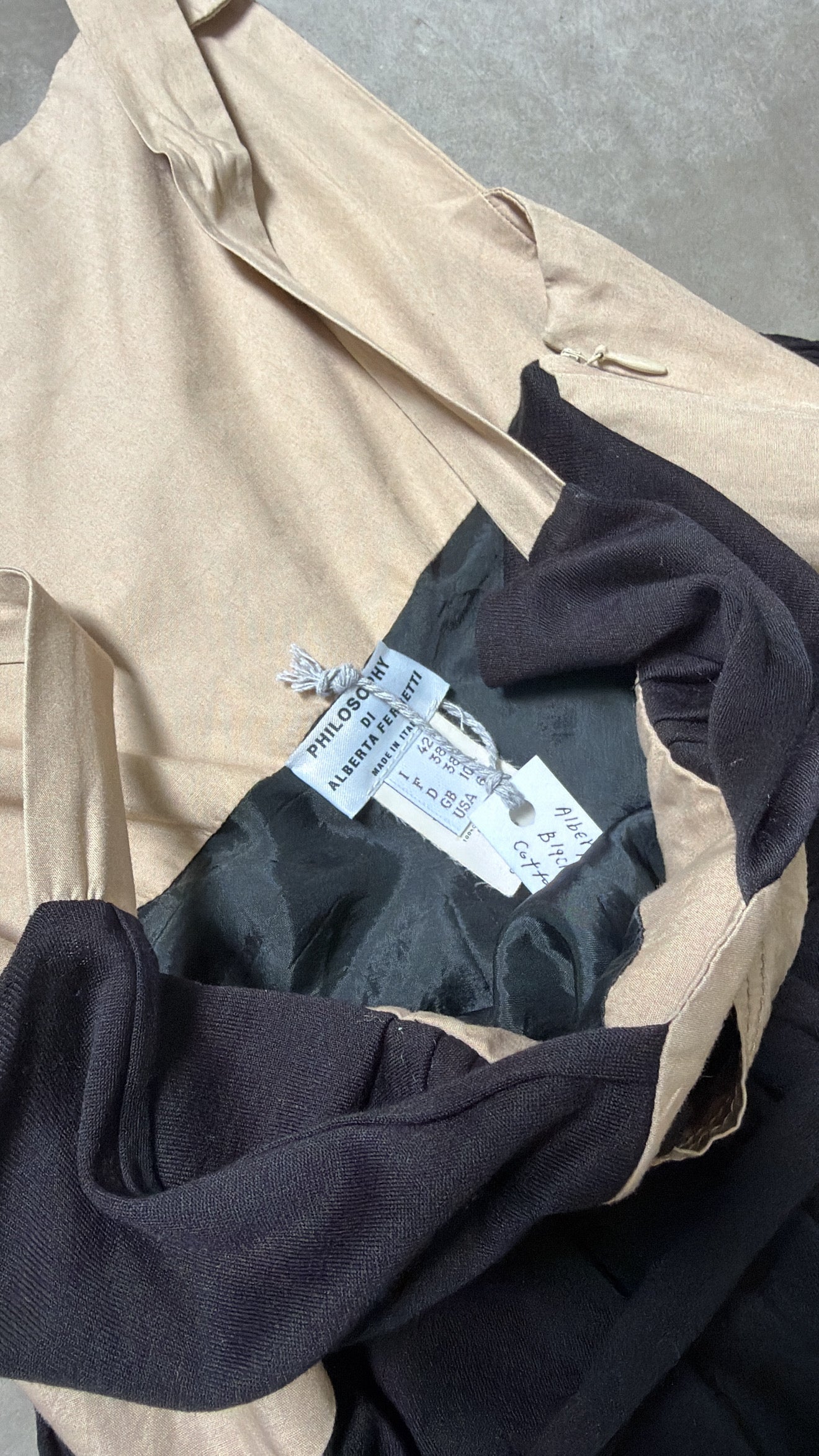 Albert Ferreti Black&Beige Cotton Dress