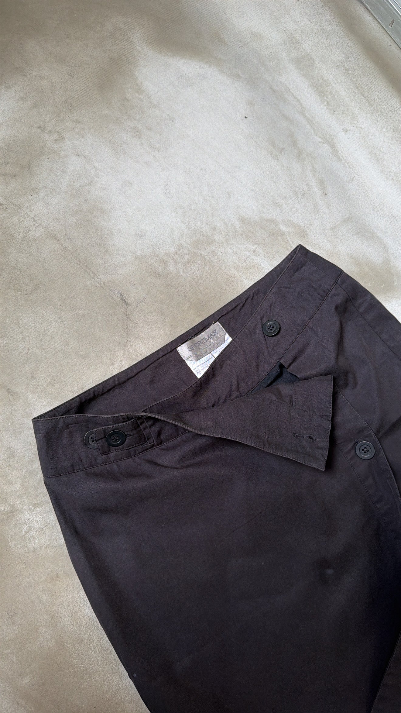 SPORTMAX Button-Detail Midi Skirt