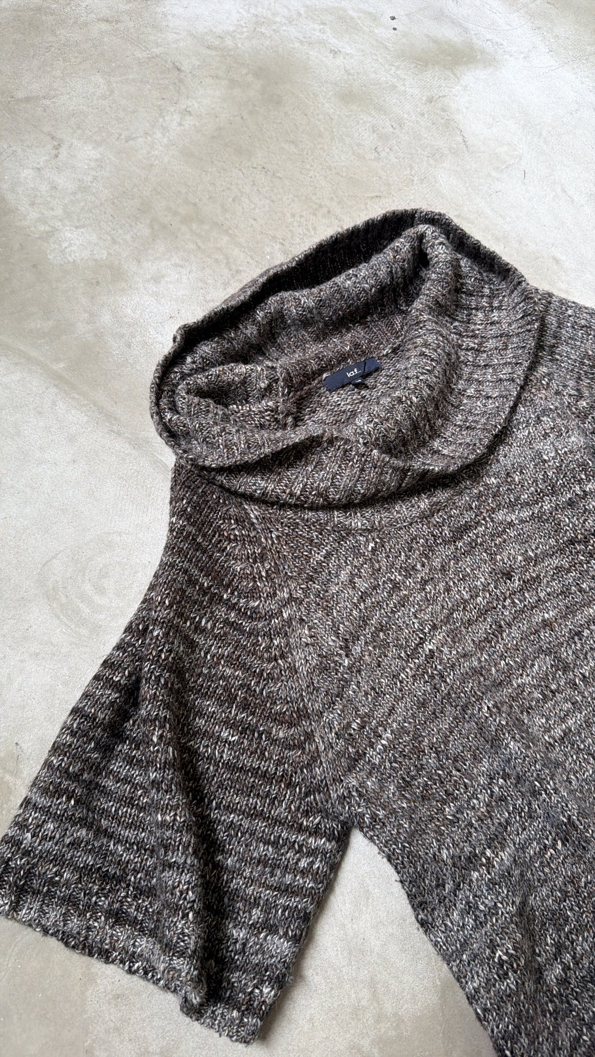 Oversized Half-Sleeve Knit Sweater