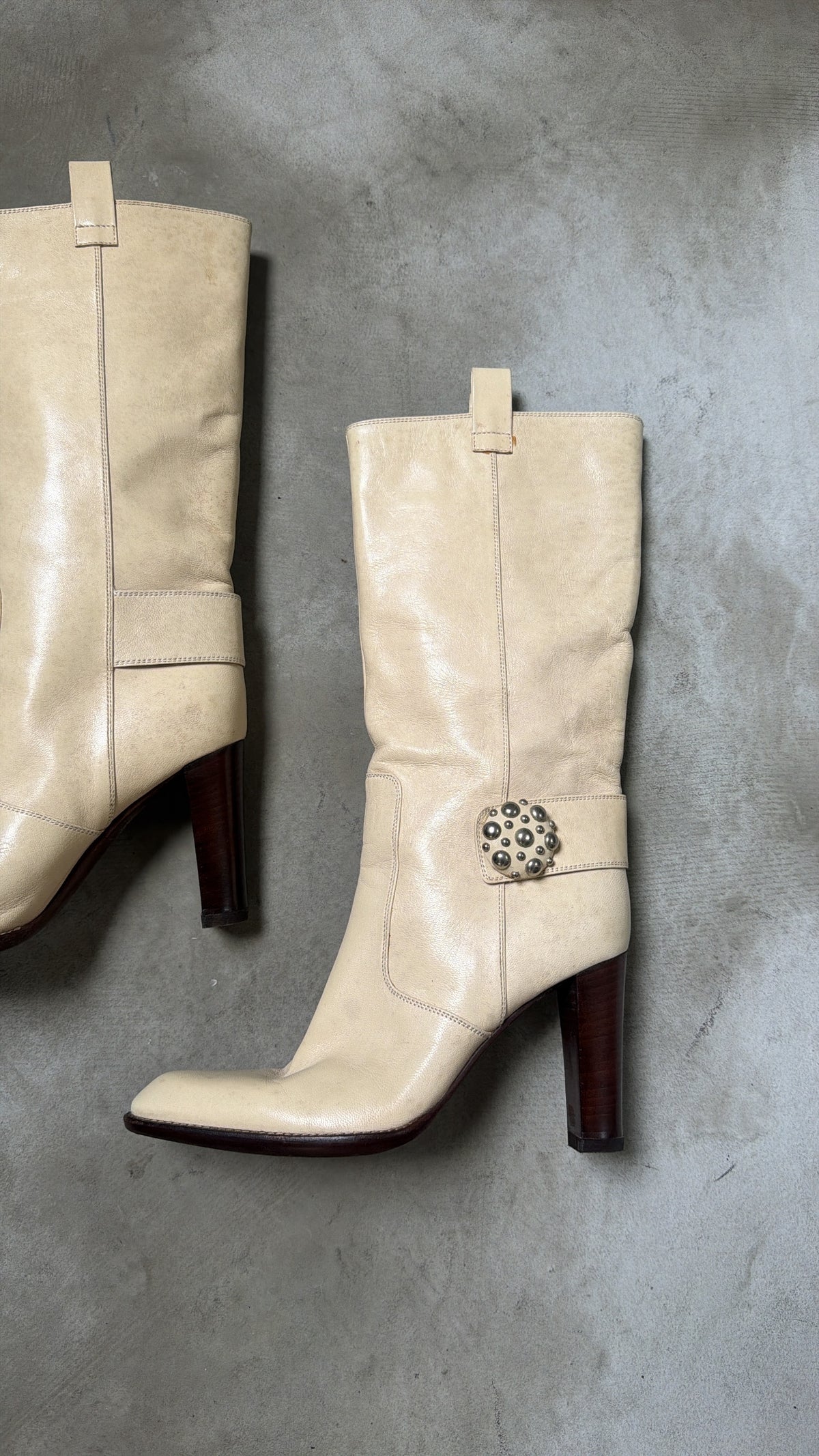 White Leather Boots
