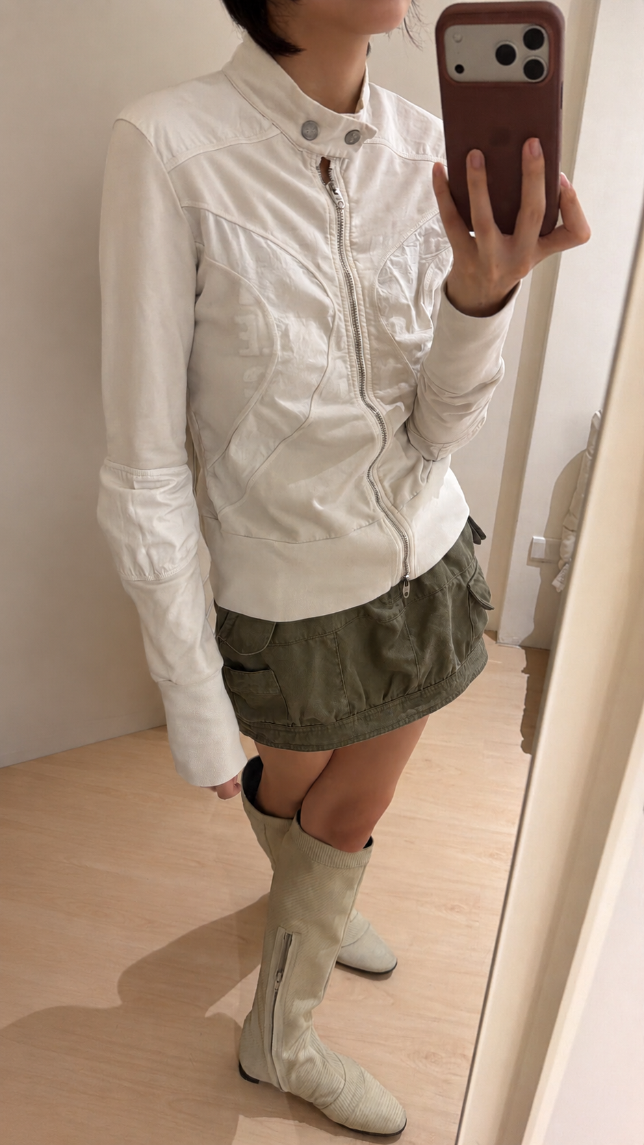 NYC White Zip-Up Jacket