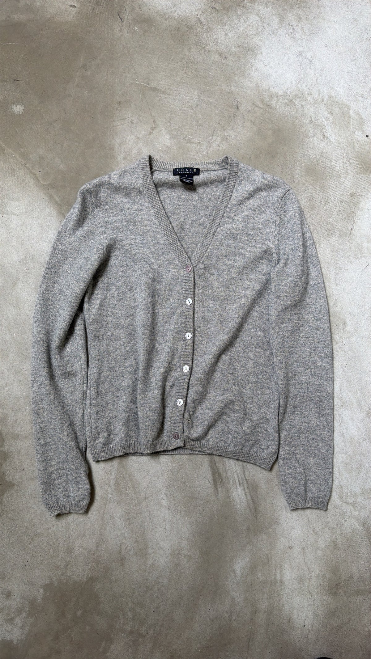 Grey Cashmere Cardigan