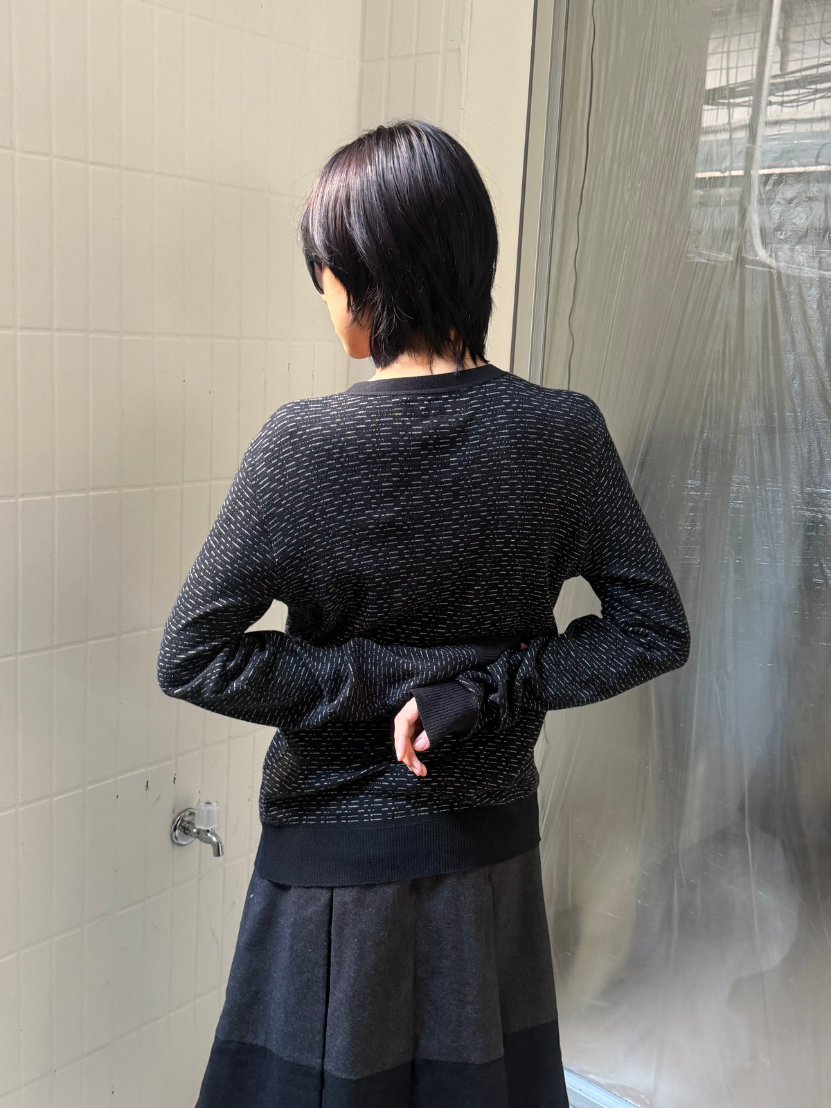 Agnes b. Black Knit Cardigan