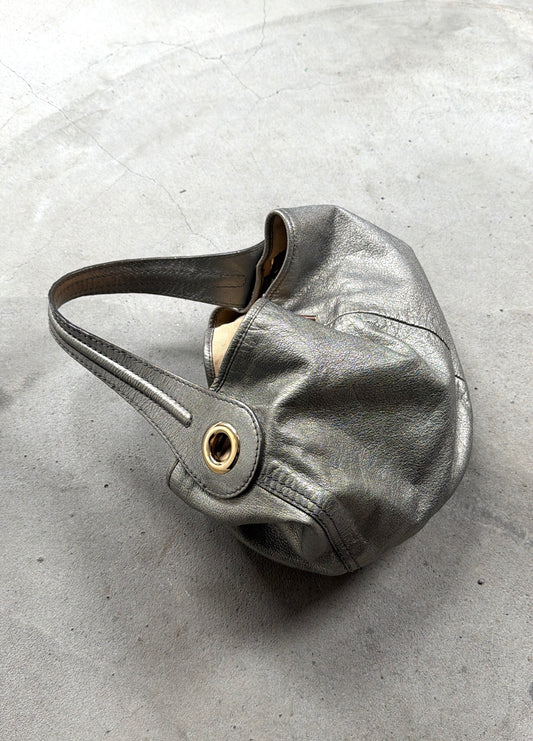 Yves Saint Laurent metallic hobo bag