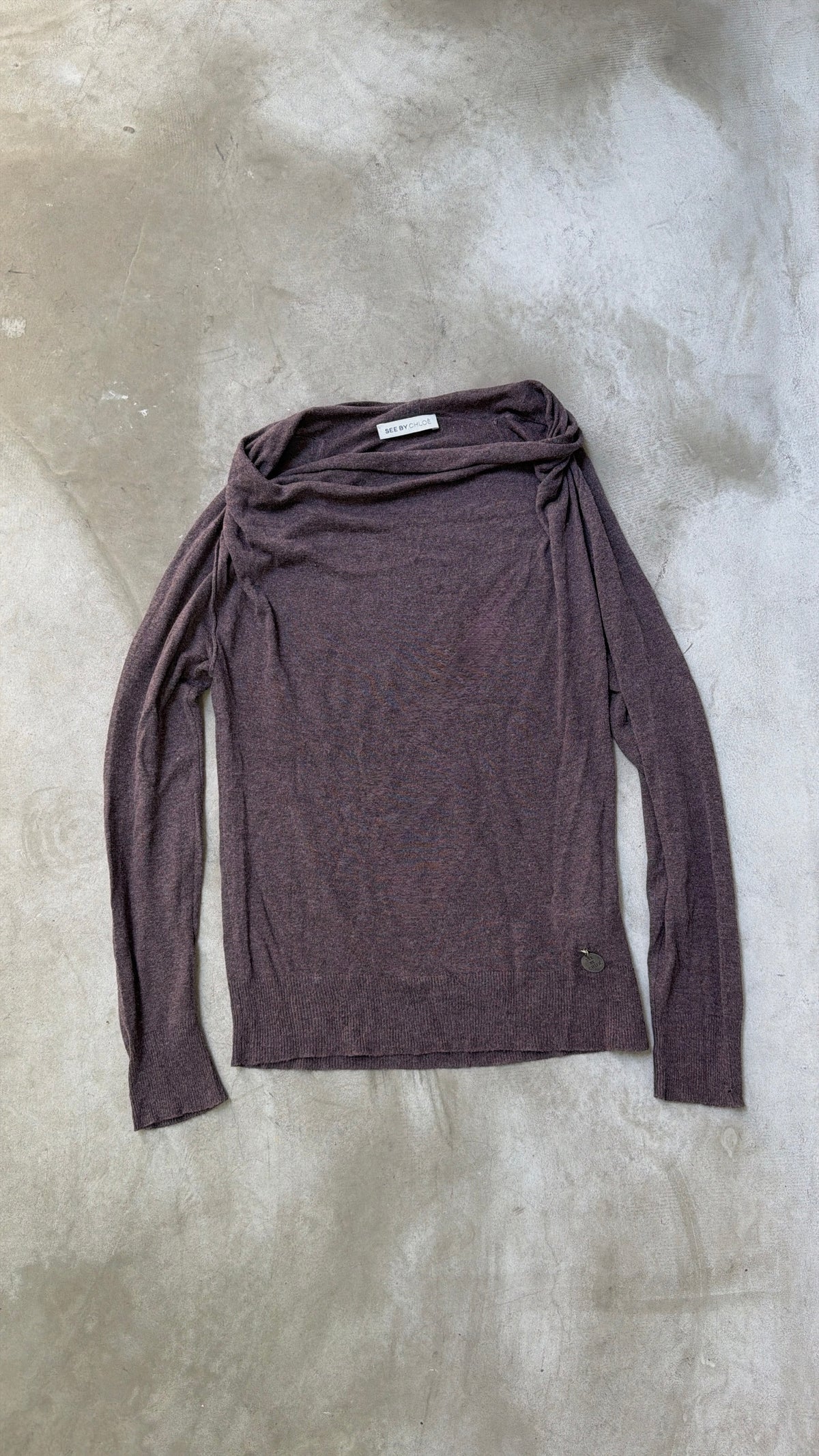 See by Chloe Draped Off Knit Top