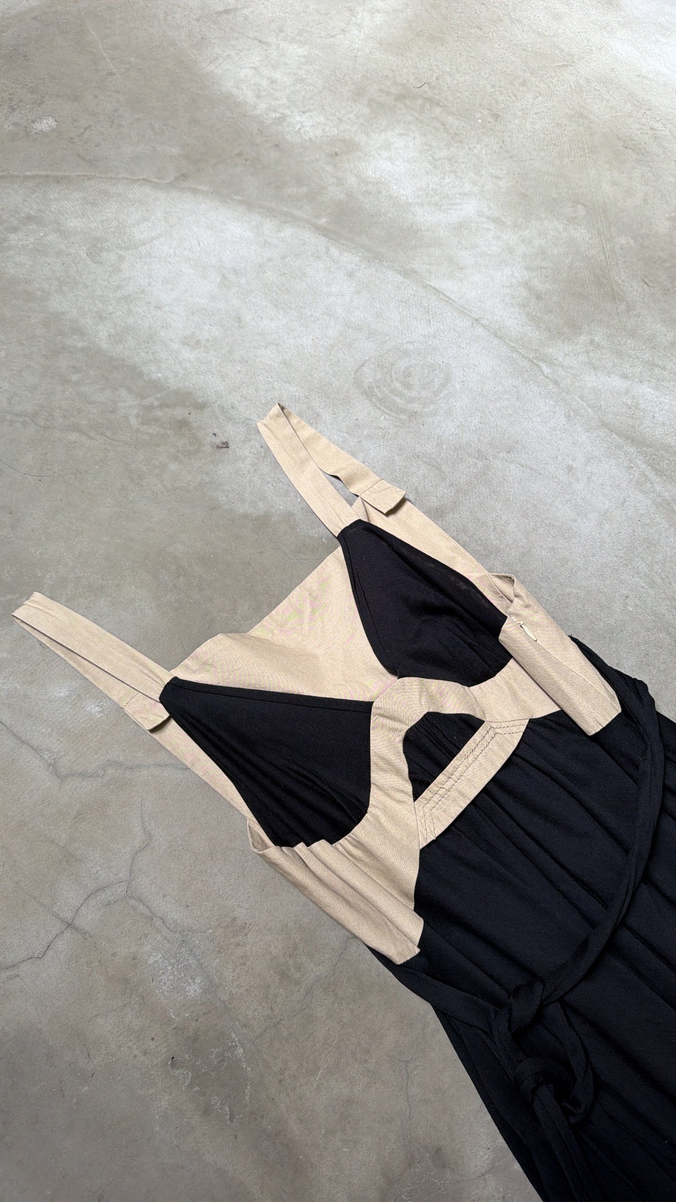 Albert Ferreti Black&Beige Cotton Dress