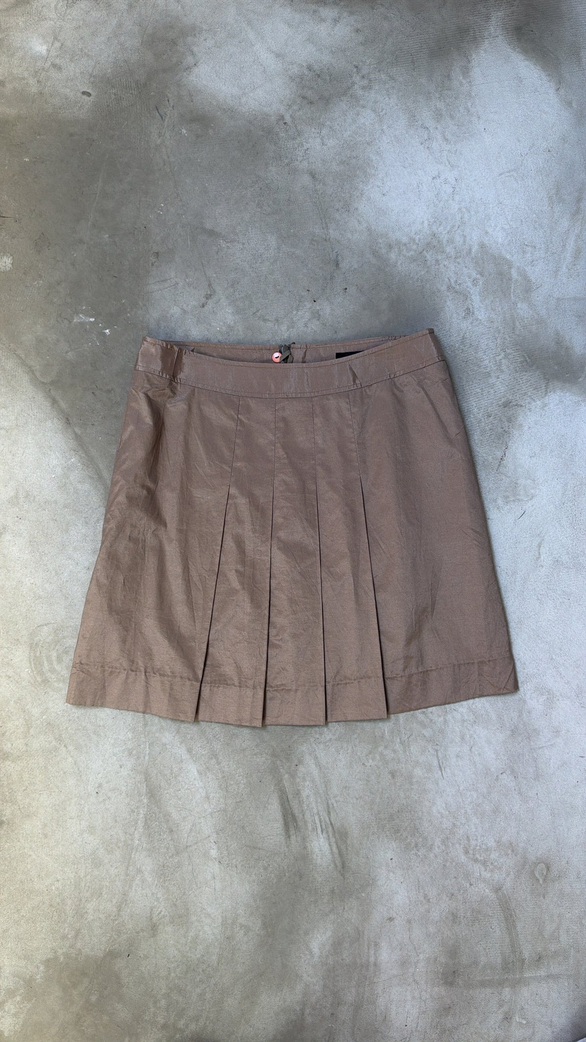 Caramel Pleated Skirt