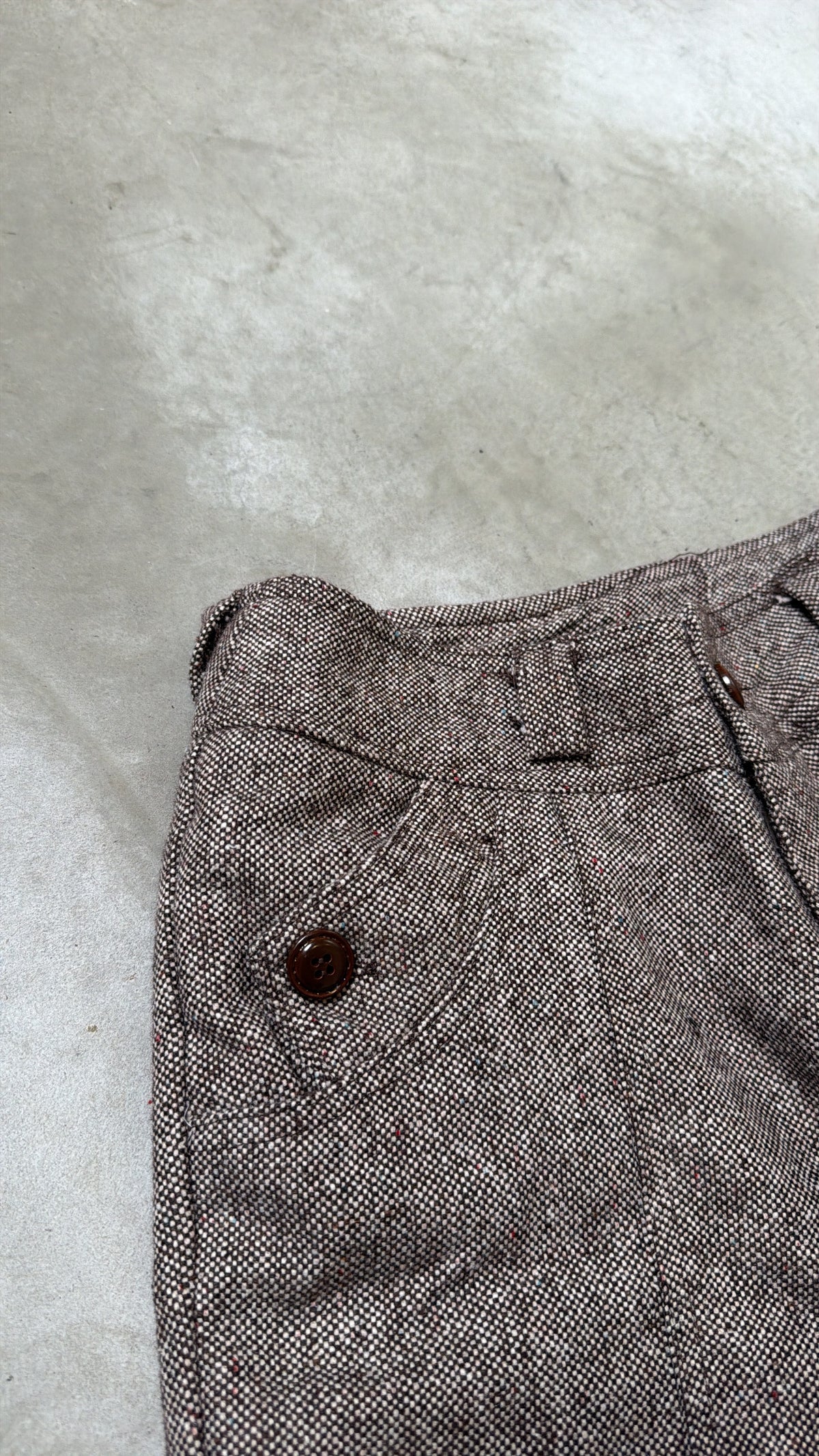 Brown Tweed Shorts