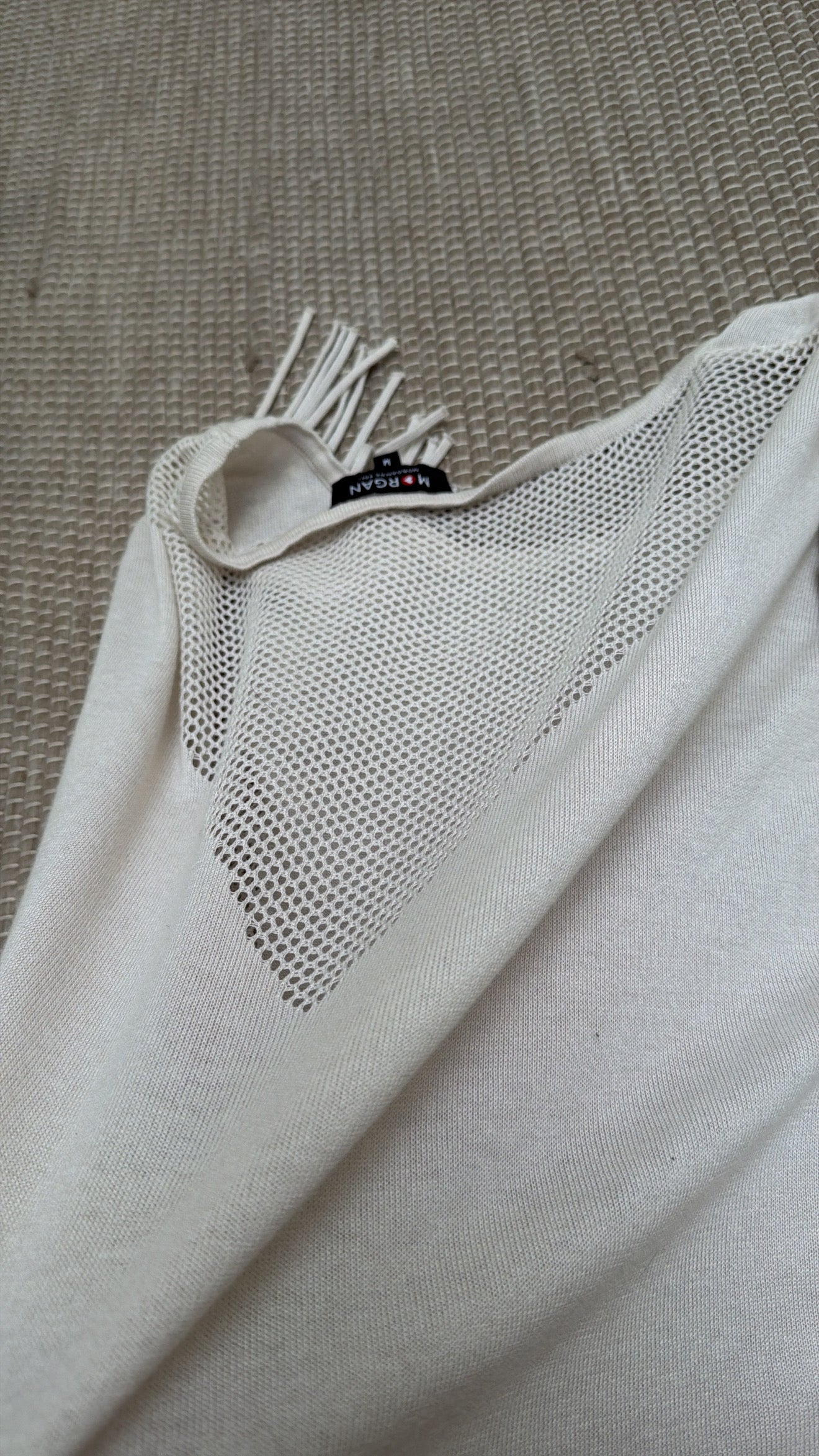 French brand cotton mesh panel top