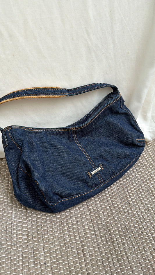 GUESS denim shoulder bag