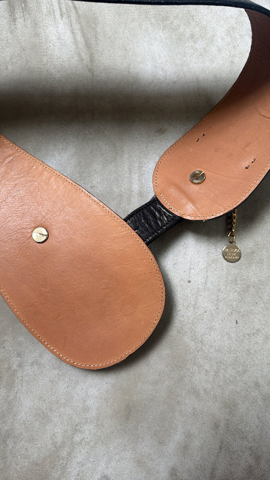 Asymmetrical Wide Waist Belt
