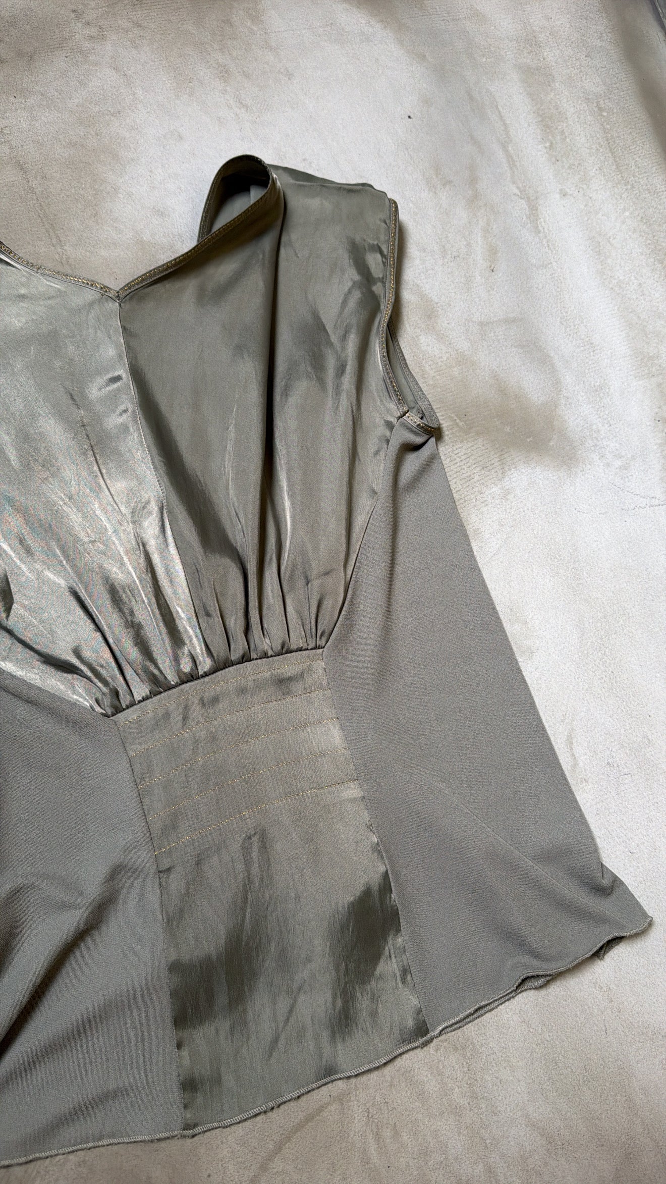 Sage Green Silk Top