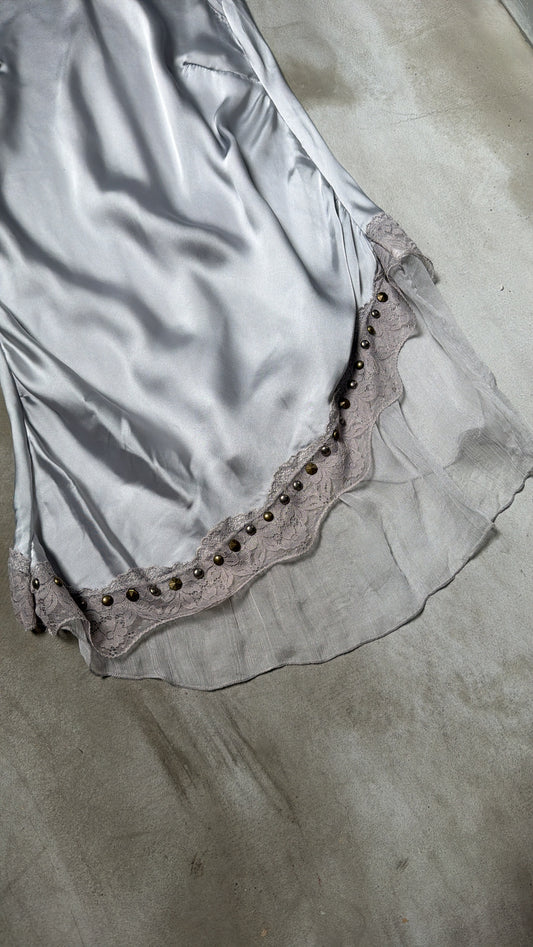 Italian-made Silk Grey Dress