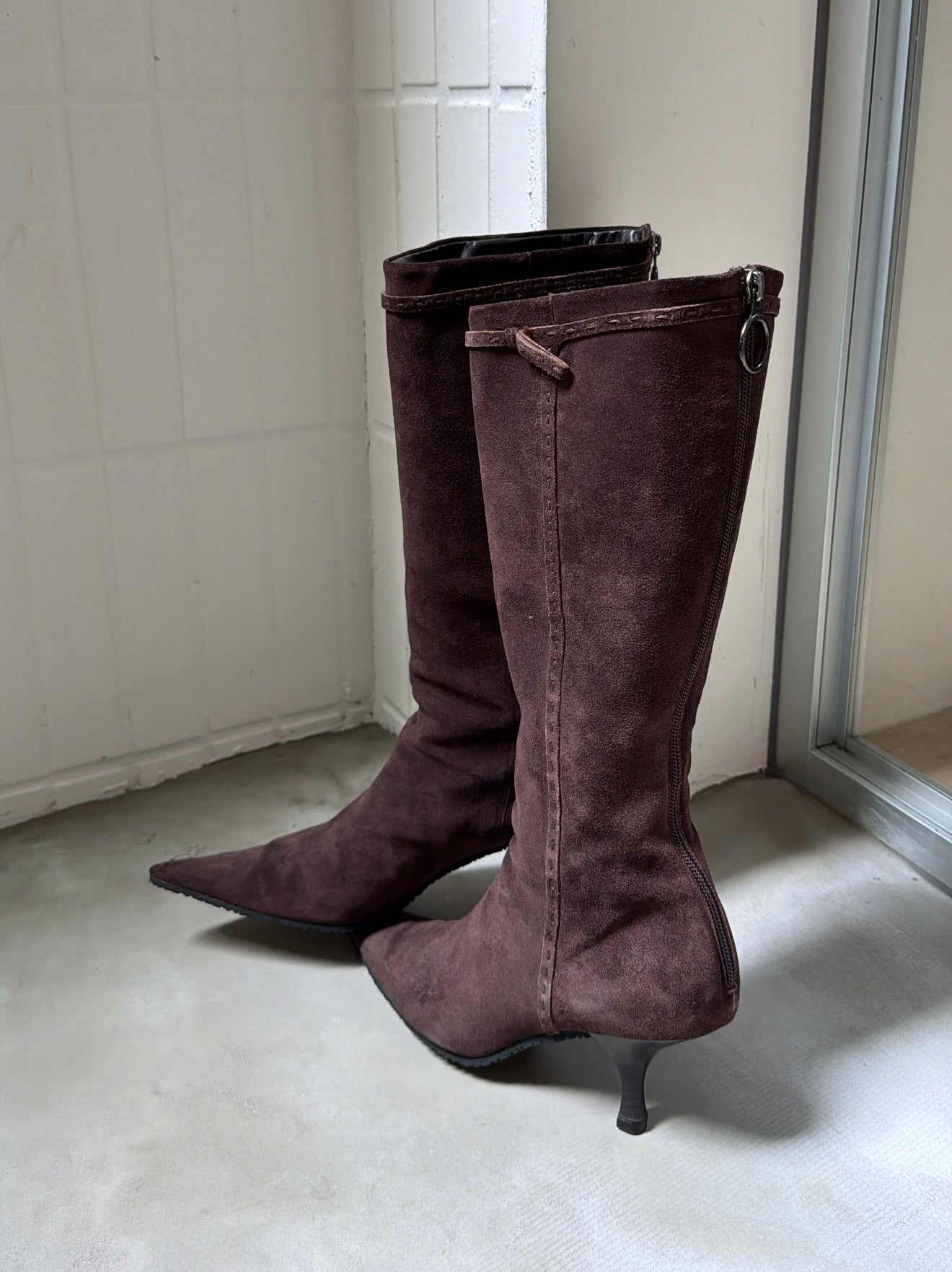 Fendi chocolate brown tall boots