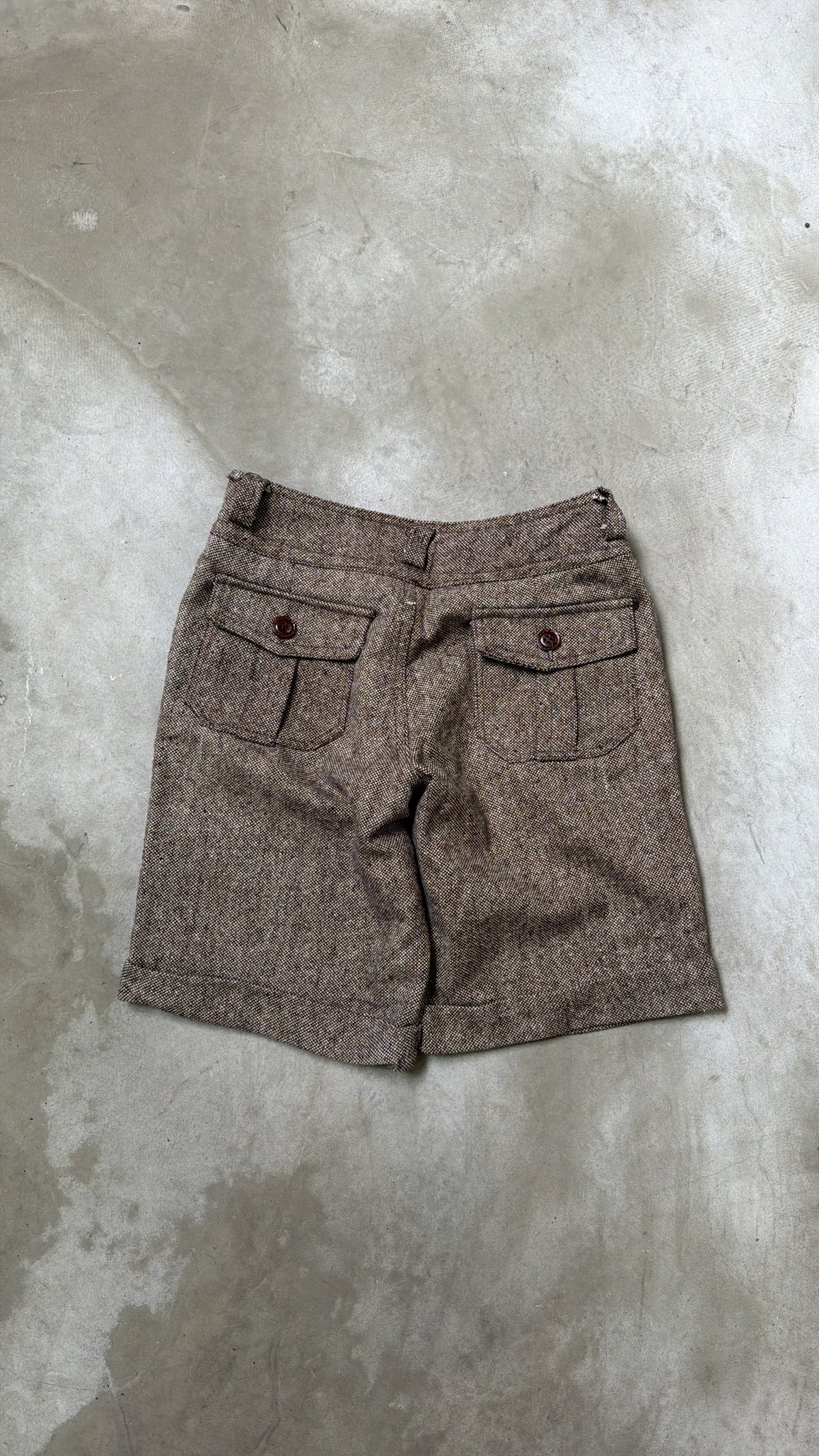 Brown Tweed Shorts