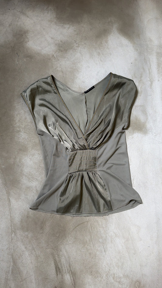 Sage Green Silk Top