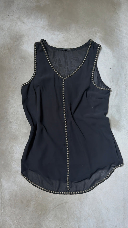 Sisley Studded Sheer Tank Top