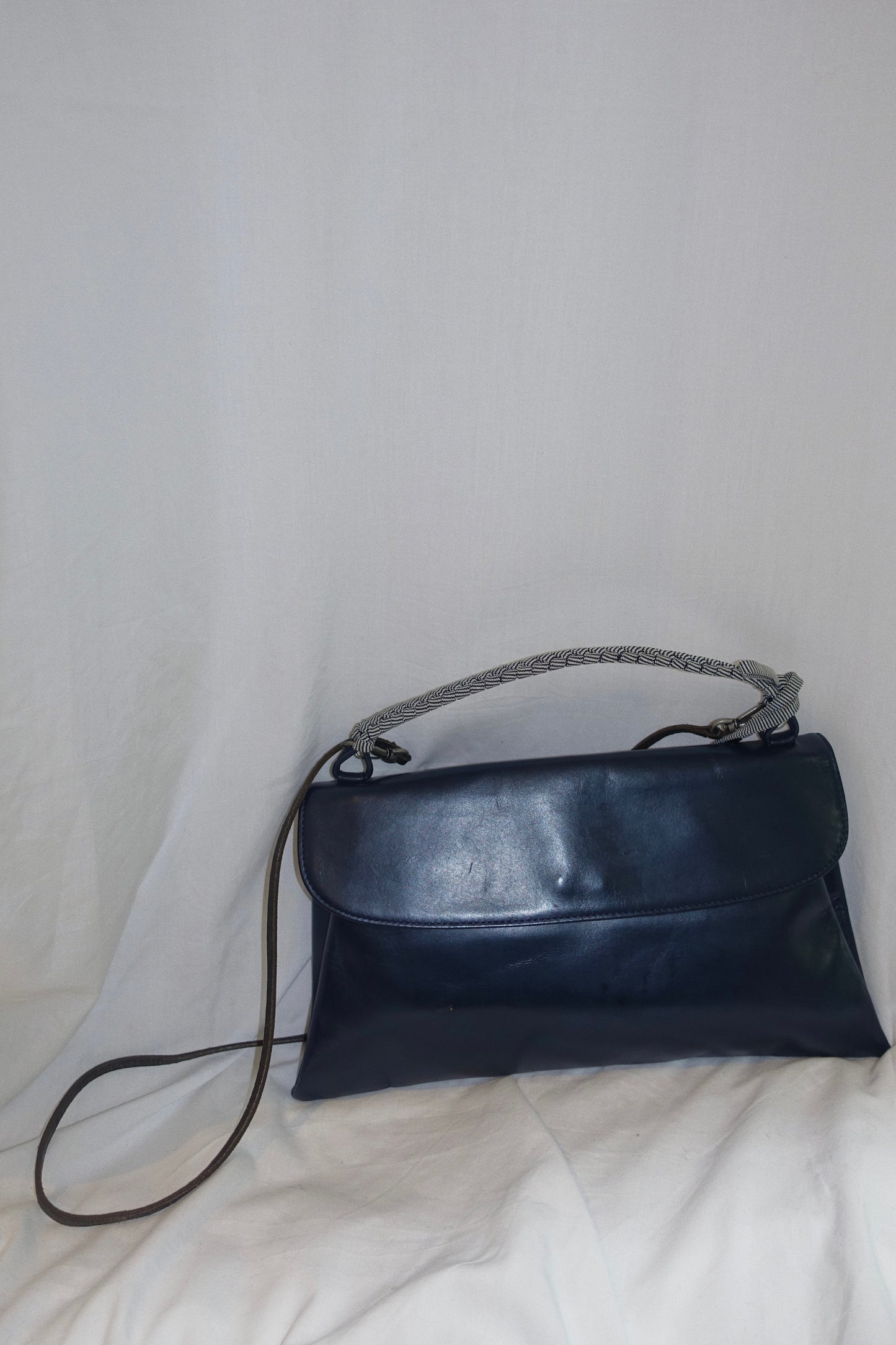 Dries Van Noten leather  fold-over bag