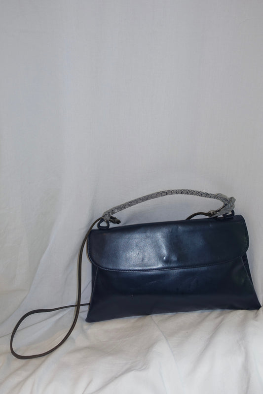 Dries Van Noten leather  fold-over bag